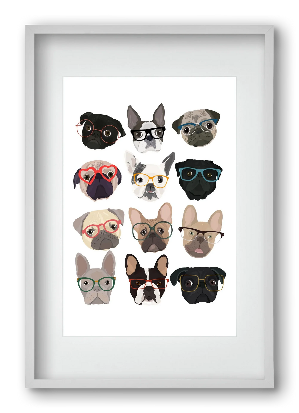 Pugs in Glasses - artbridge