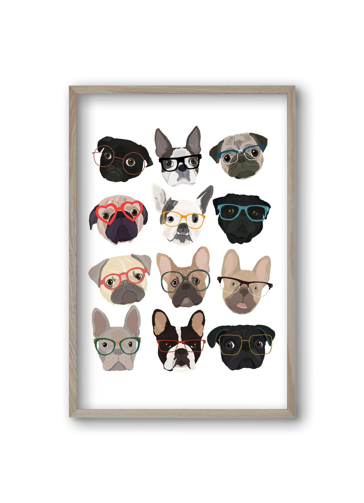 Pugs in Glasses - artbridge
