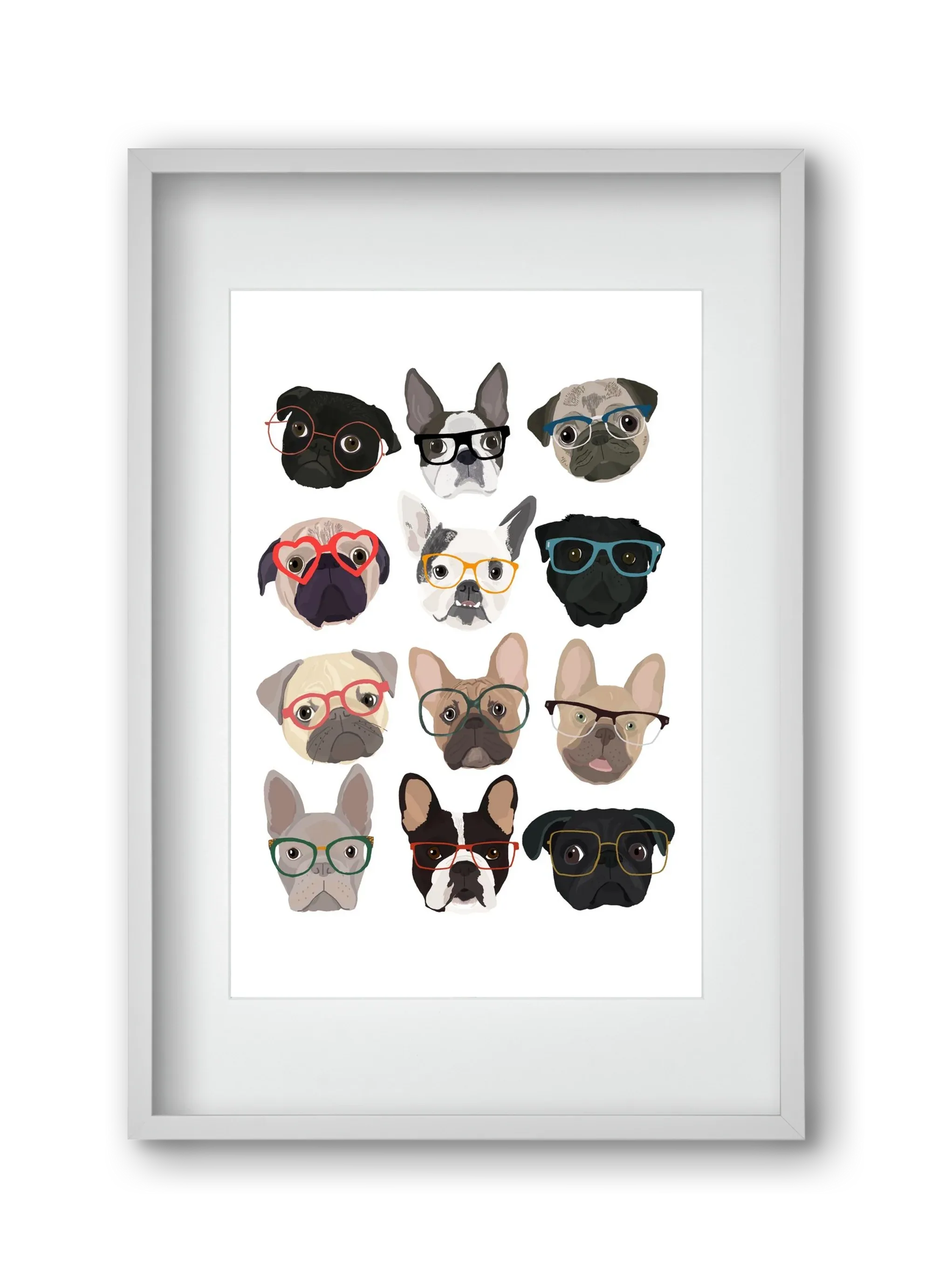 Pugs in Glasses - artbridge