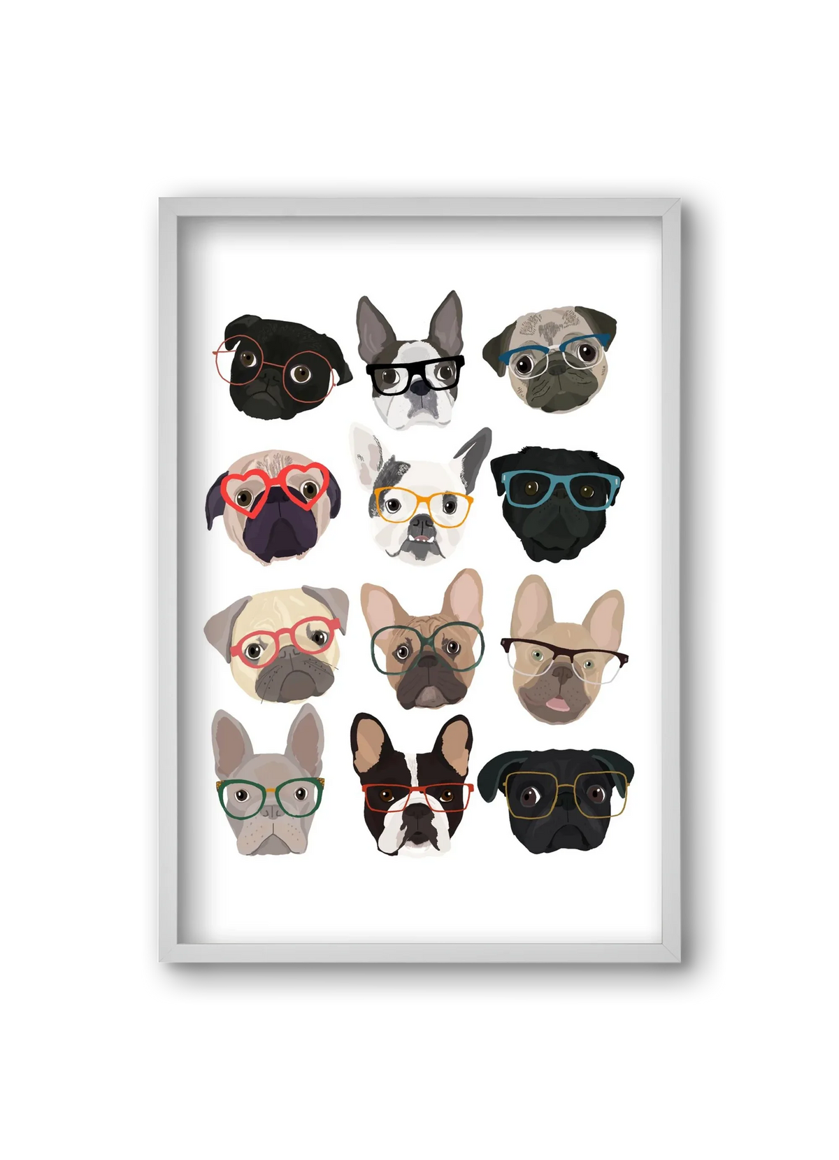 Pugs in Glasses - artbridge