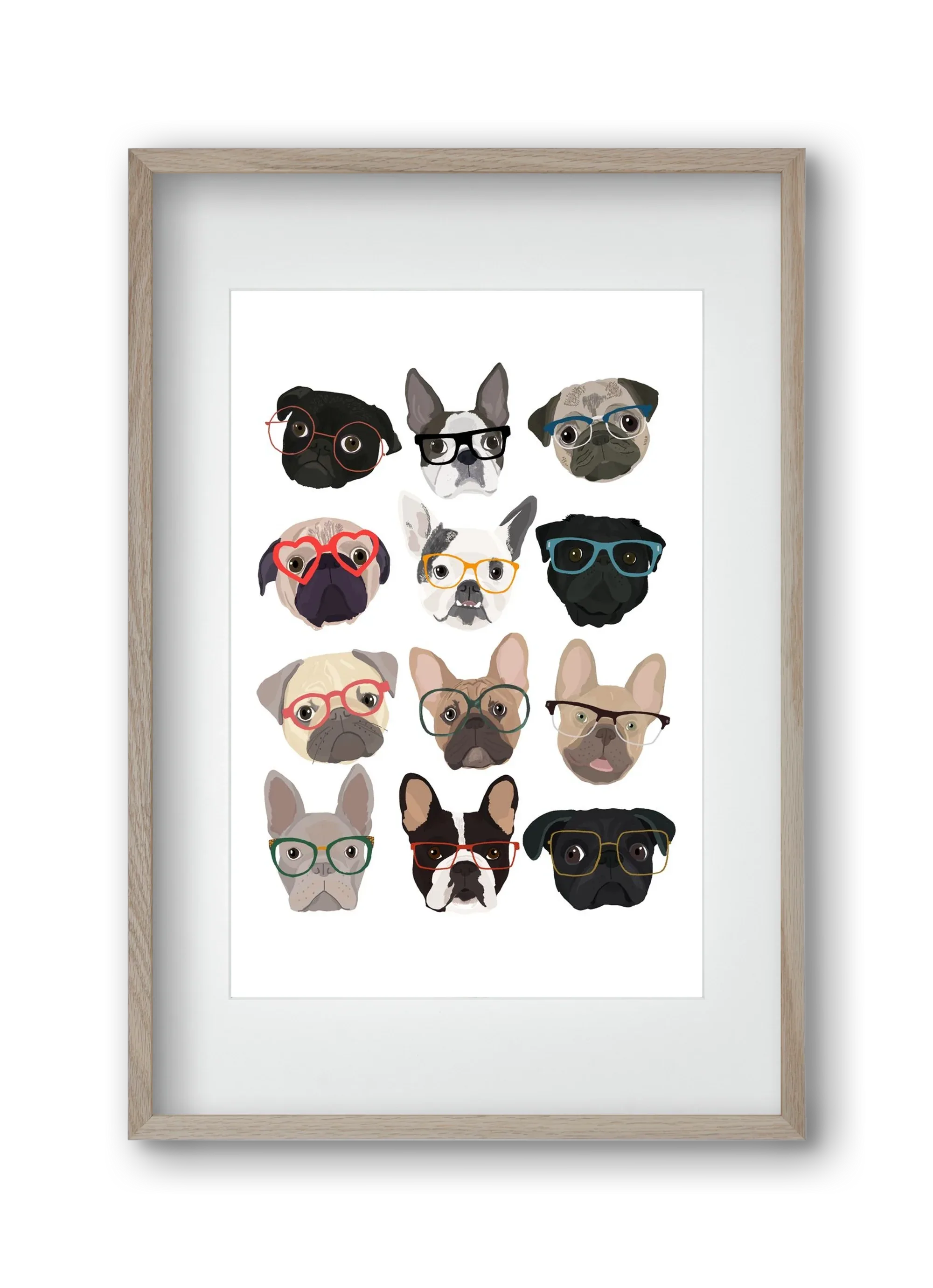 Pugs in Glasses - artbridge