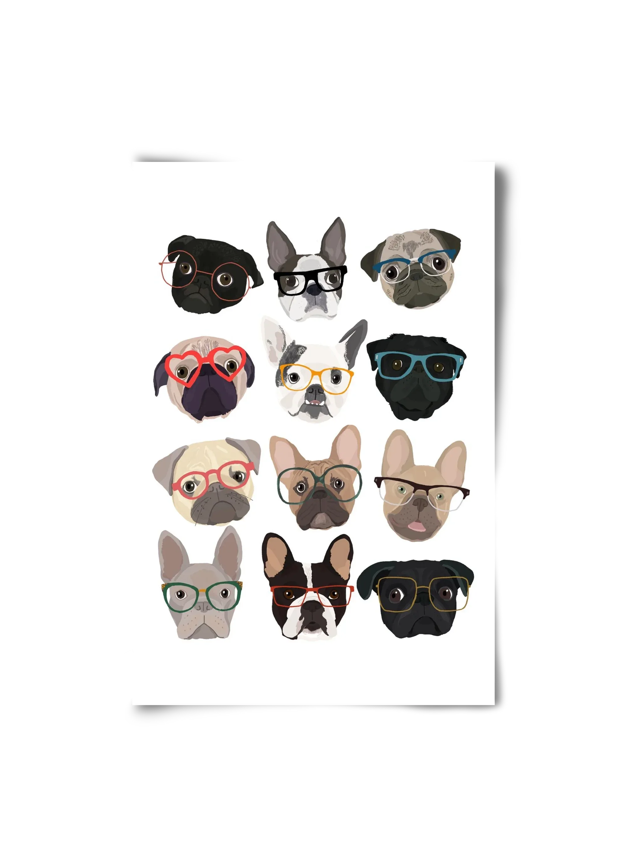 Pugs in Glasses - artbridge