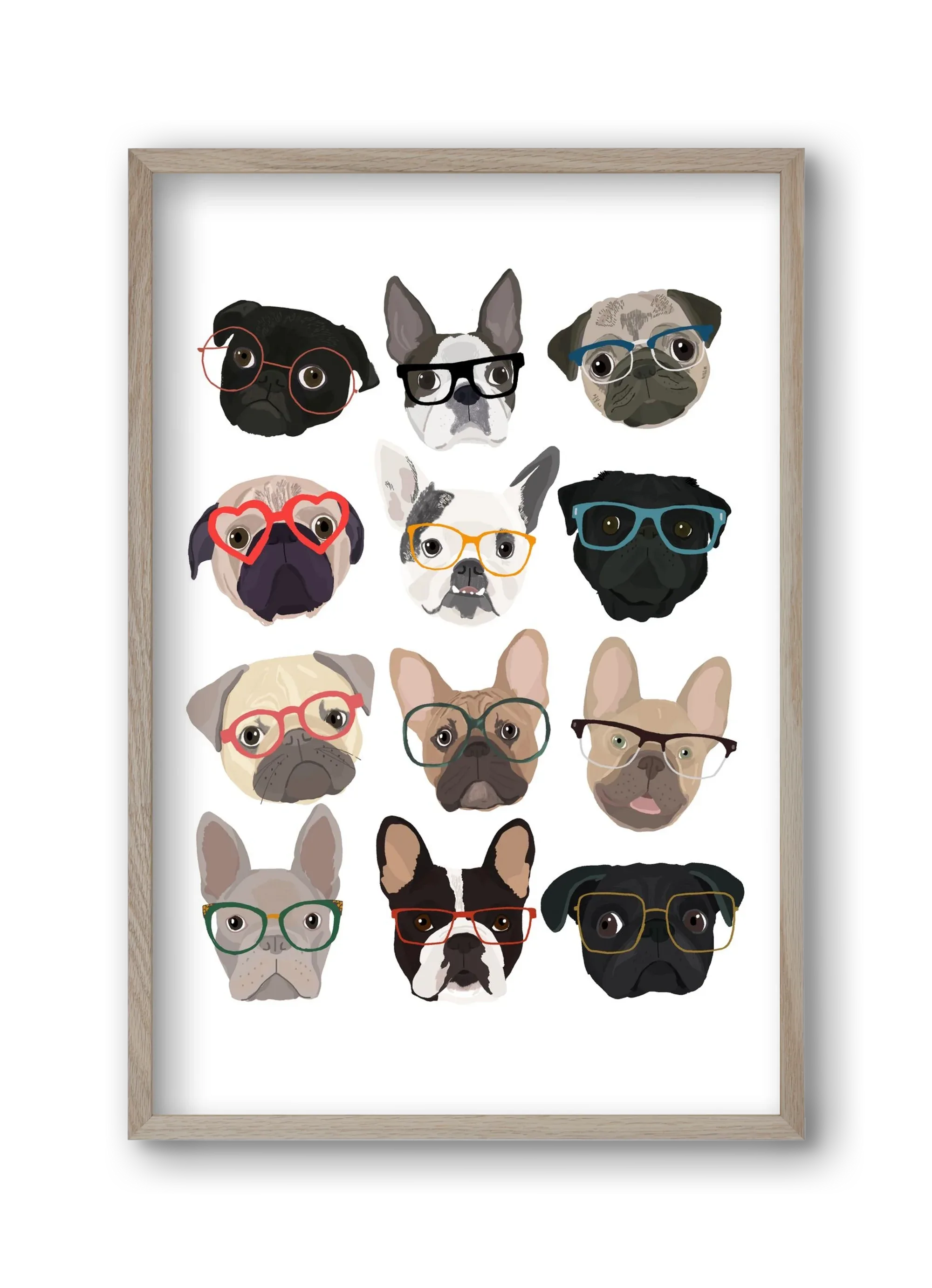 Pugs in Glasses - artbridge