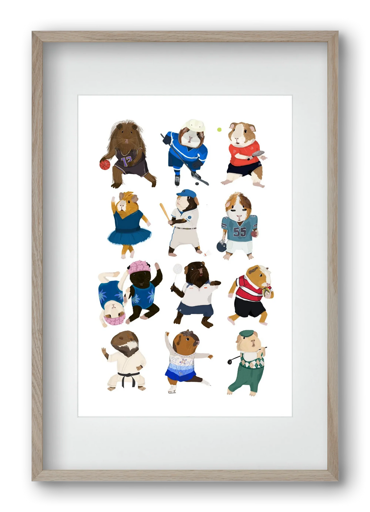 Guinea Pigs doing sports - artbridge