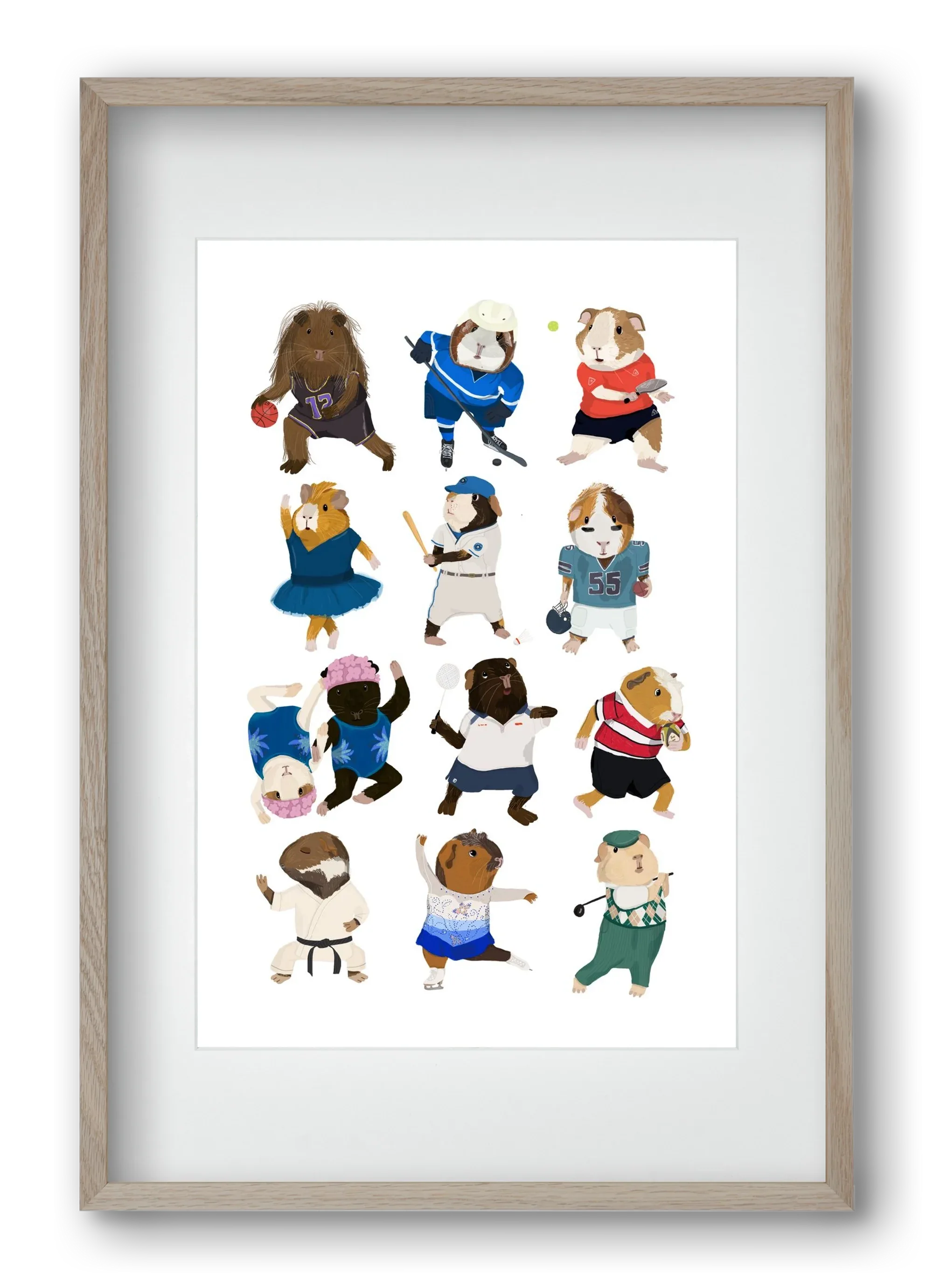 Guinea Pigs doing sports - artbridge