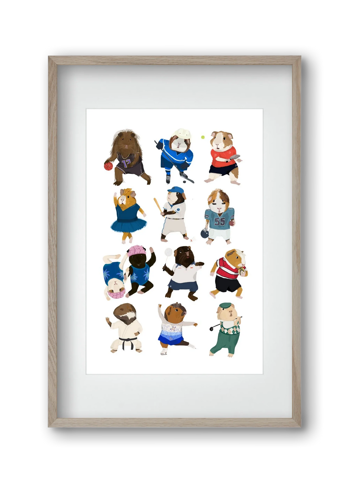 Guinea Pigs doing sports - artbridge