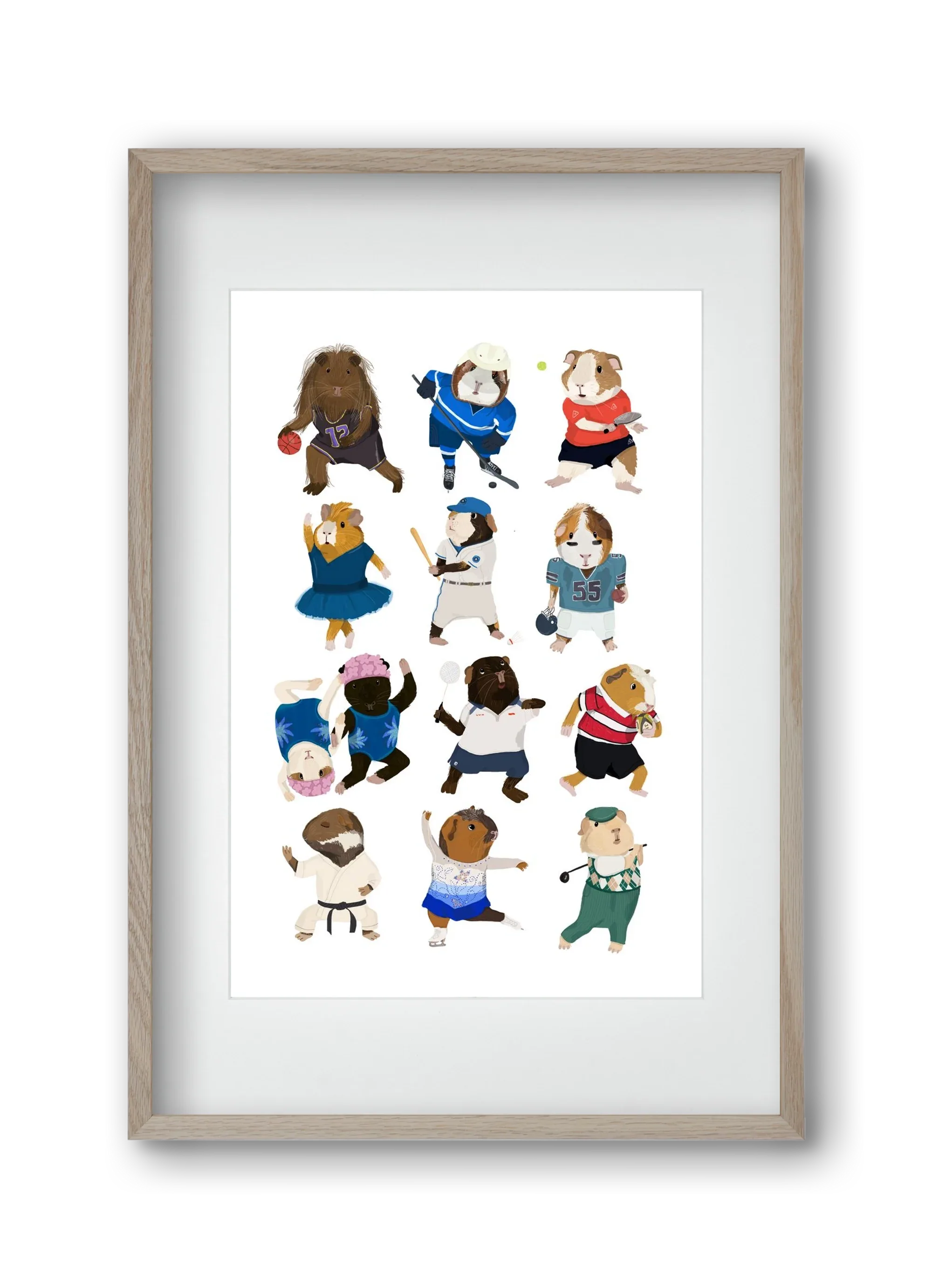 Guinea Pigs doing sports - artbridge