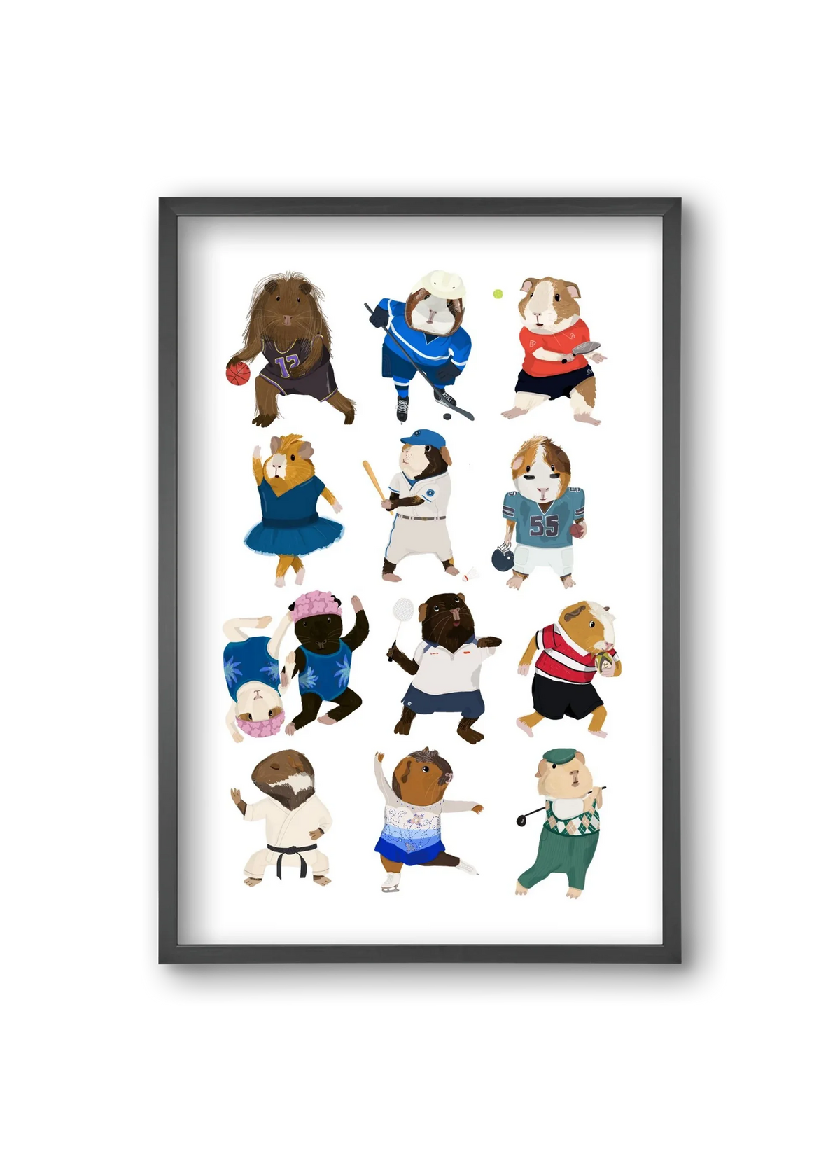 Guinea Pigs doing sports - artbridge