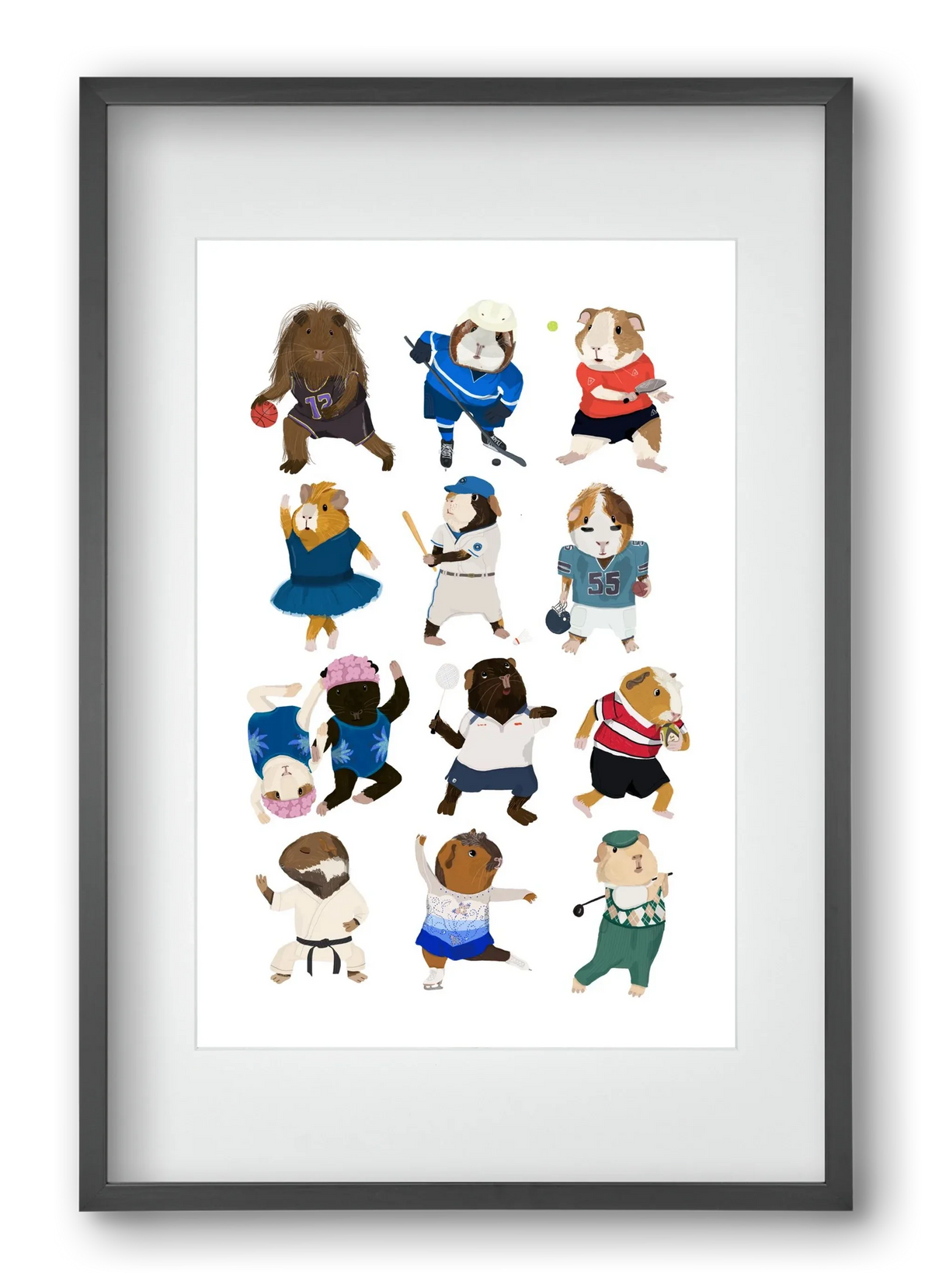 Guinea Pigs doing sports - artbridge