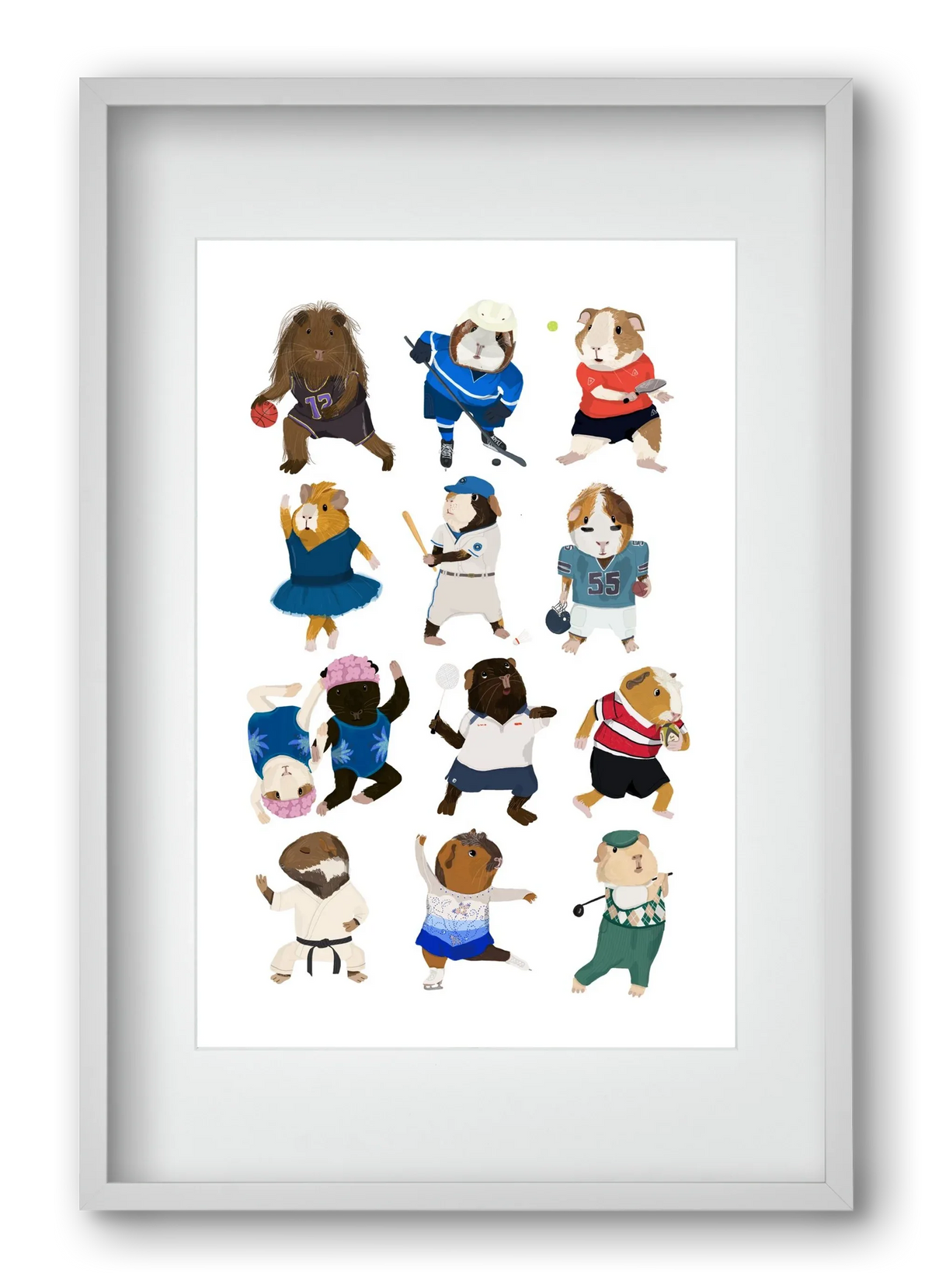 Guinea Pigs doing sports - artbridge