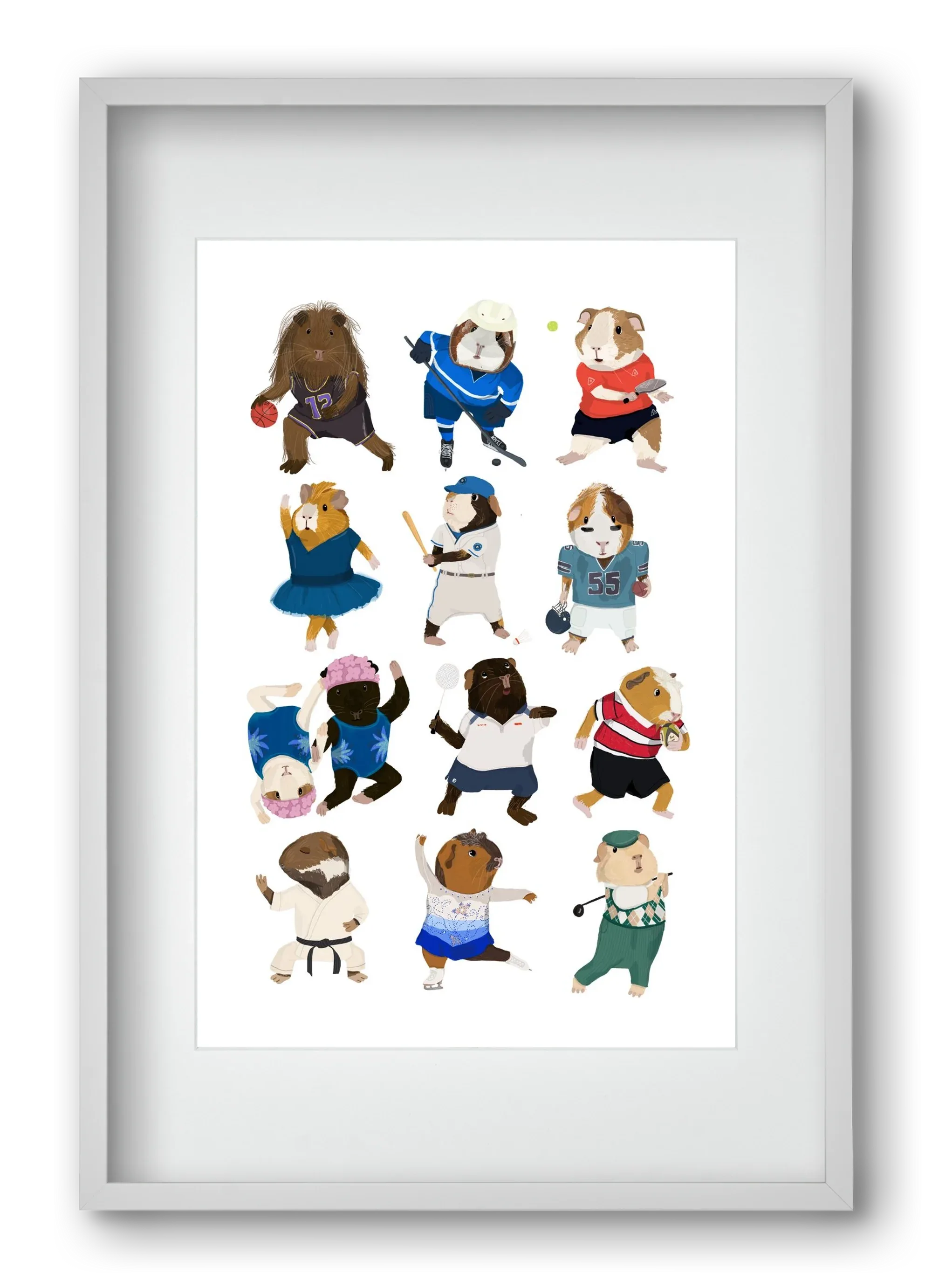 Guinea Pigs doing sports - artbridge