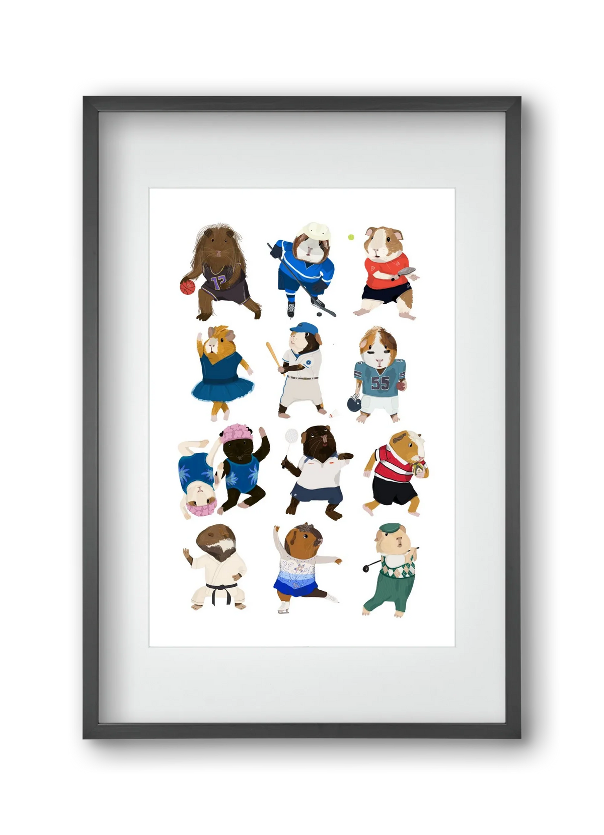 Guinea Pigs doing sports - artbridge