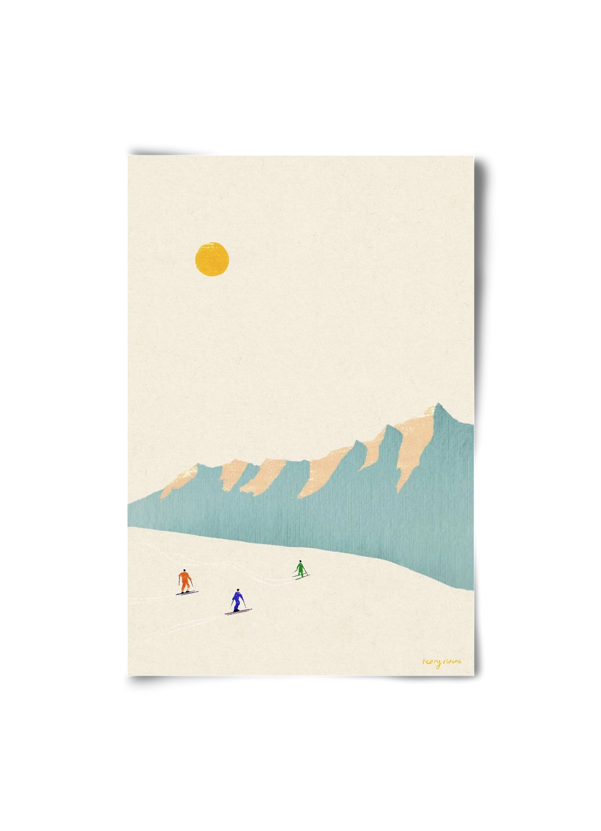 Happy skiers - artbridge