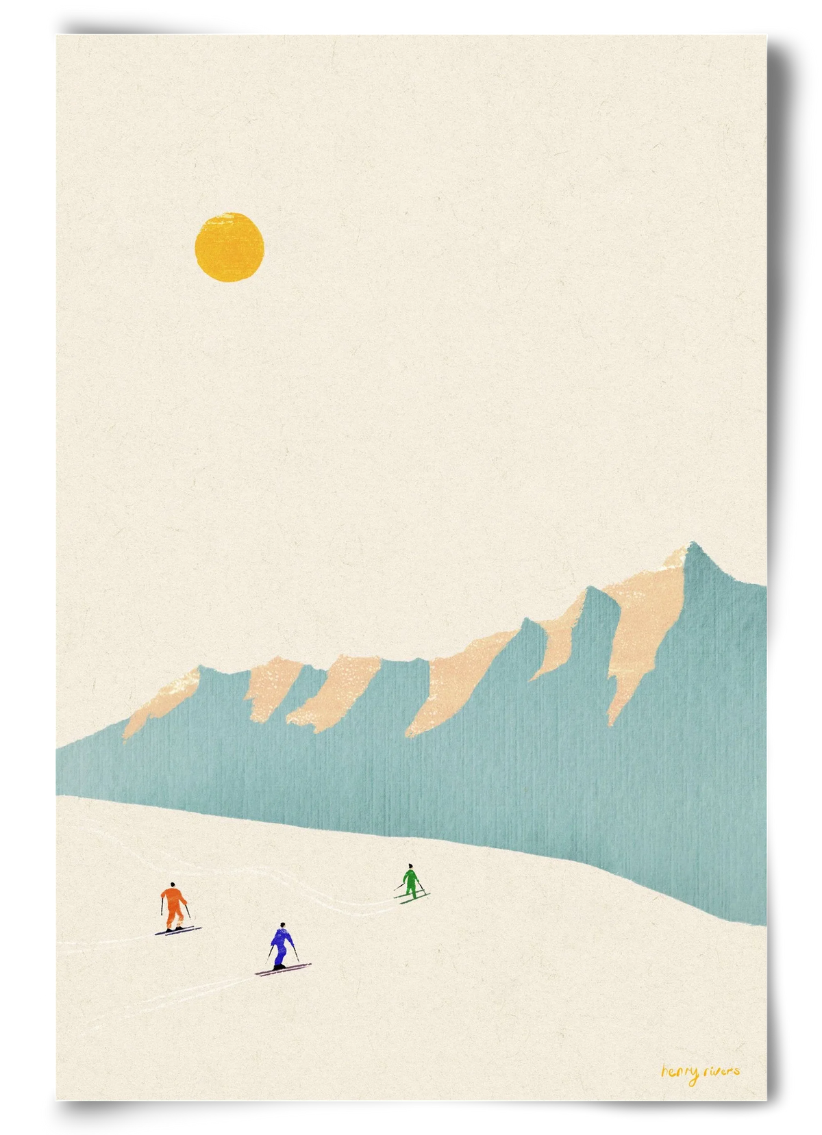 Happy skiers - artbridge