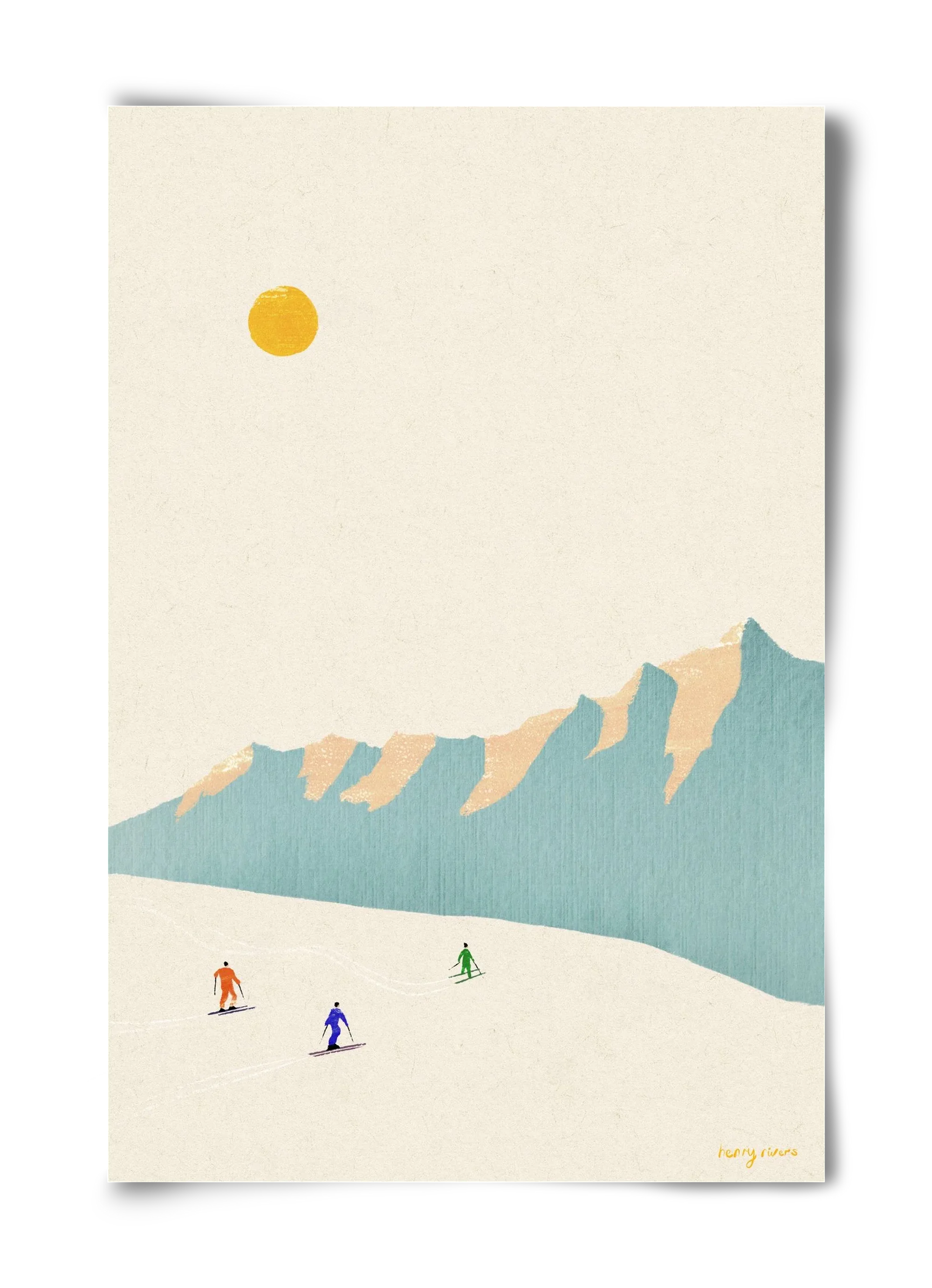 Happy skiers - artbridge