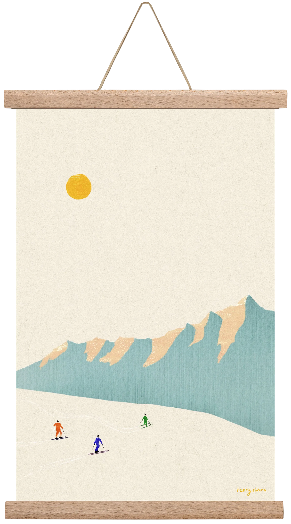 Happy skiers - artbridge