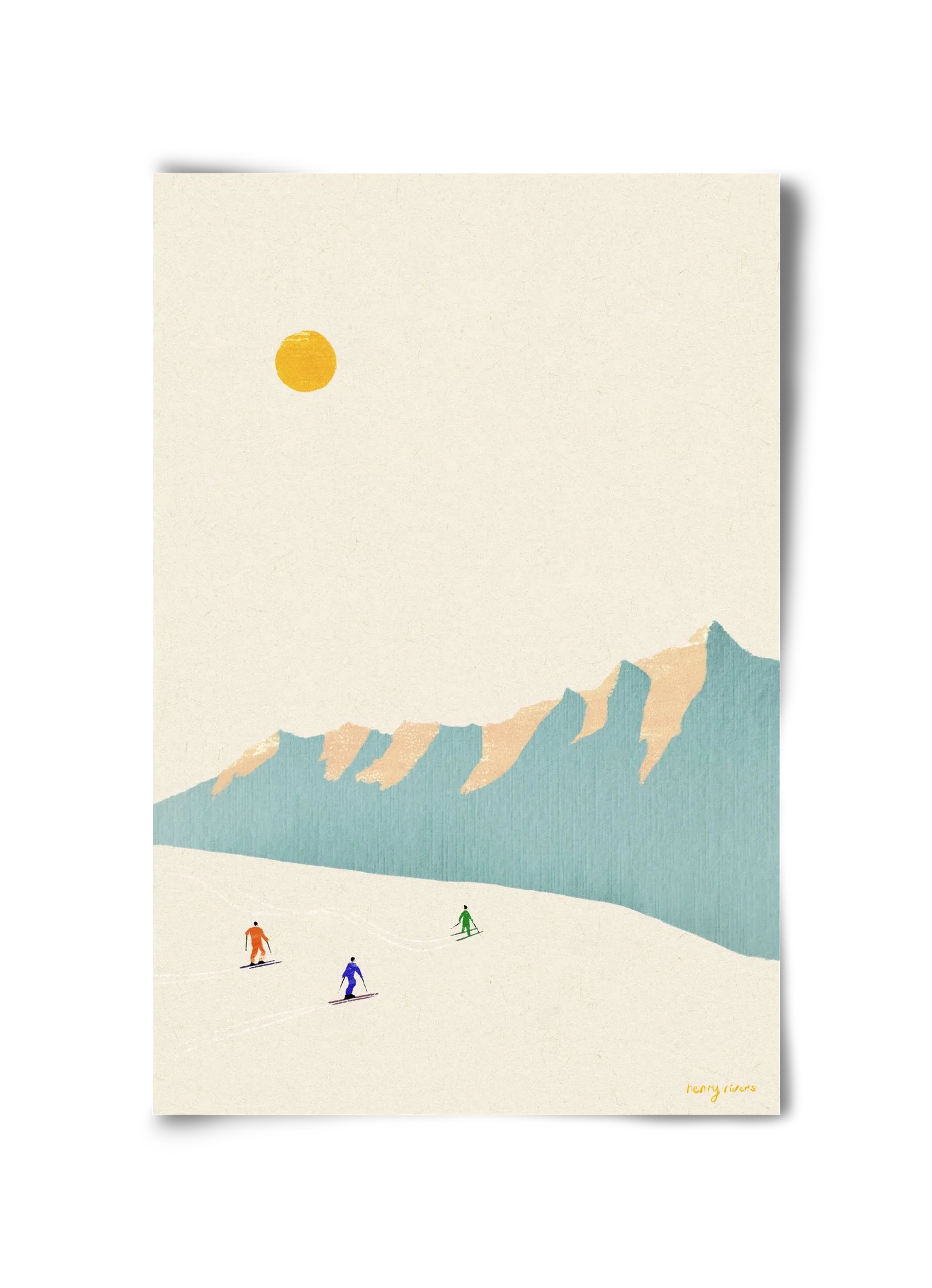 Happy skiers - artbridge