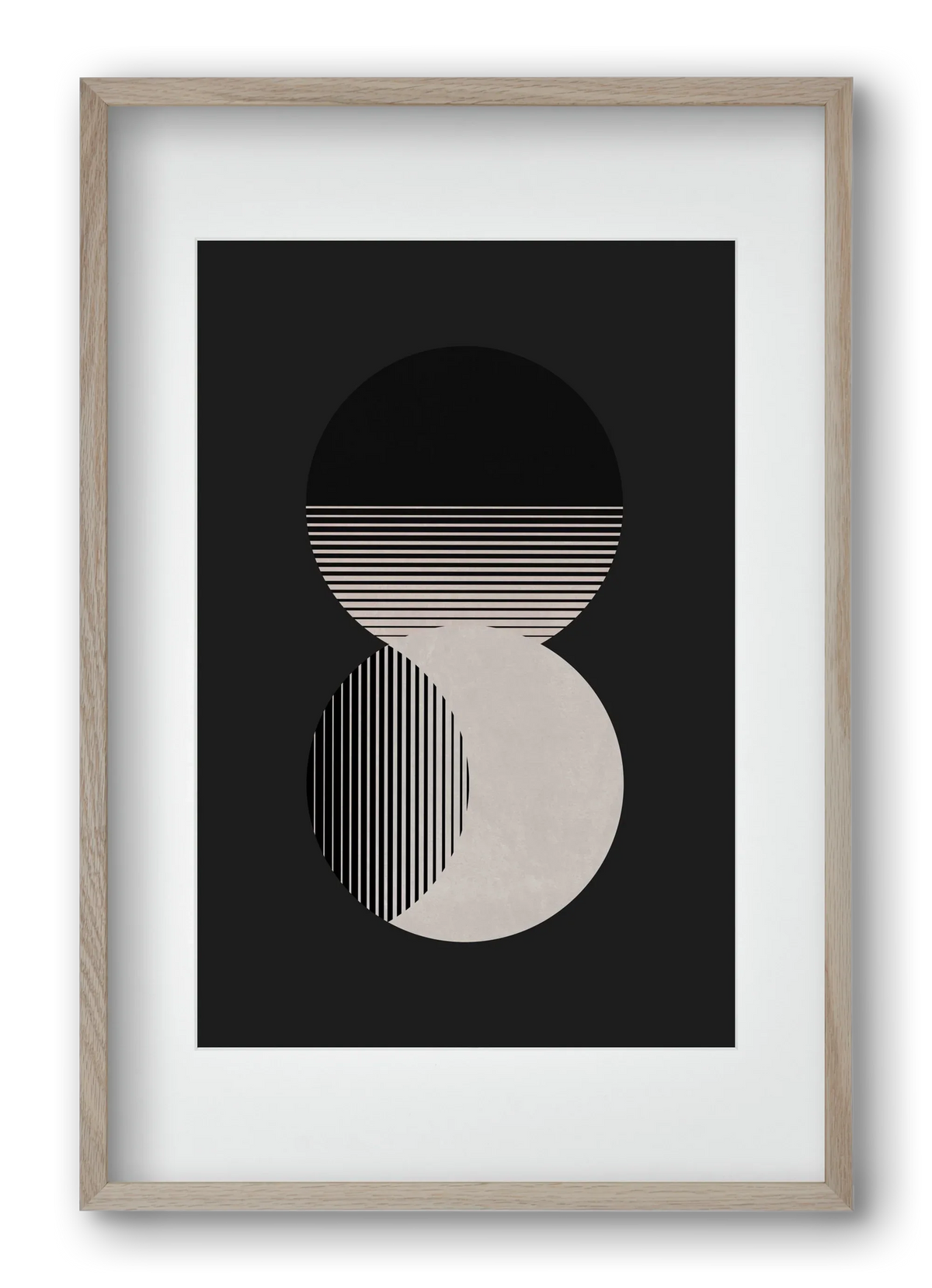 Circle Sun & Moon BW - artbridge