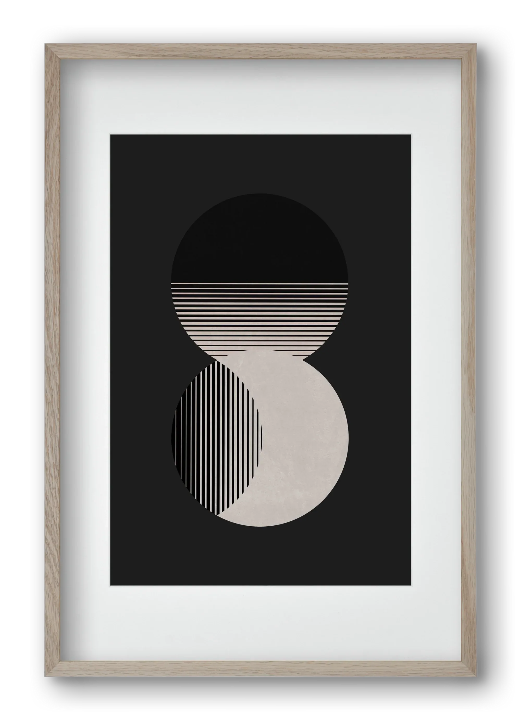 Circle Sun & Moon BW - artbridge