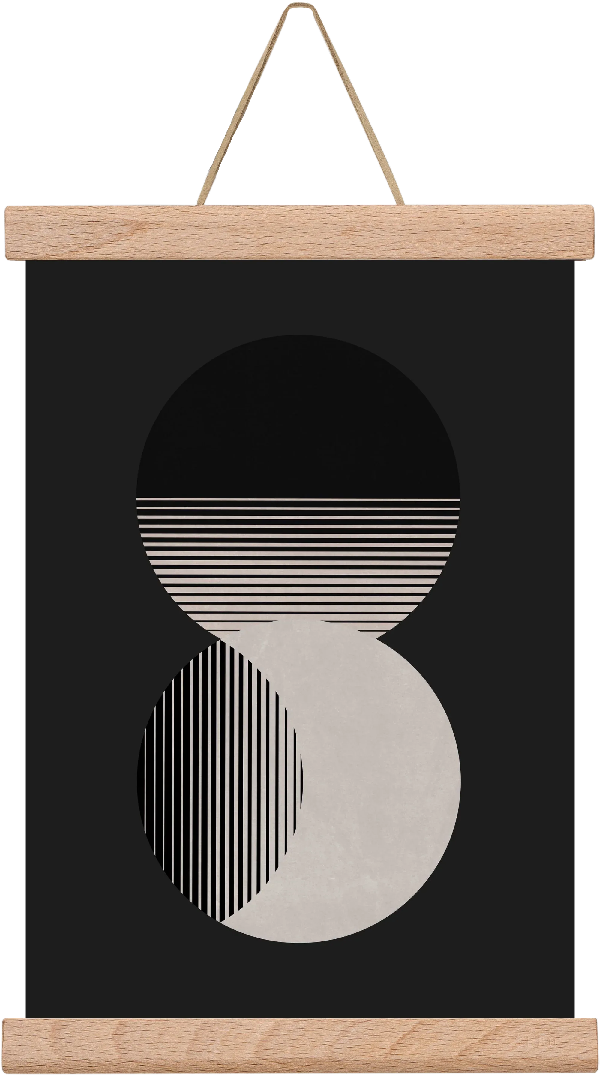 Circle Sun & Moon BW - artbridge