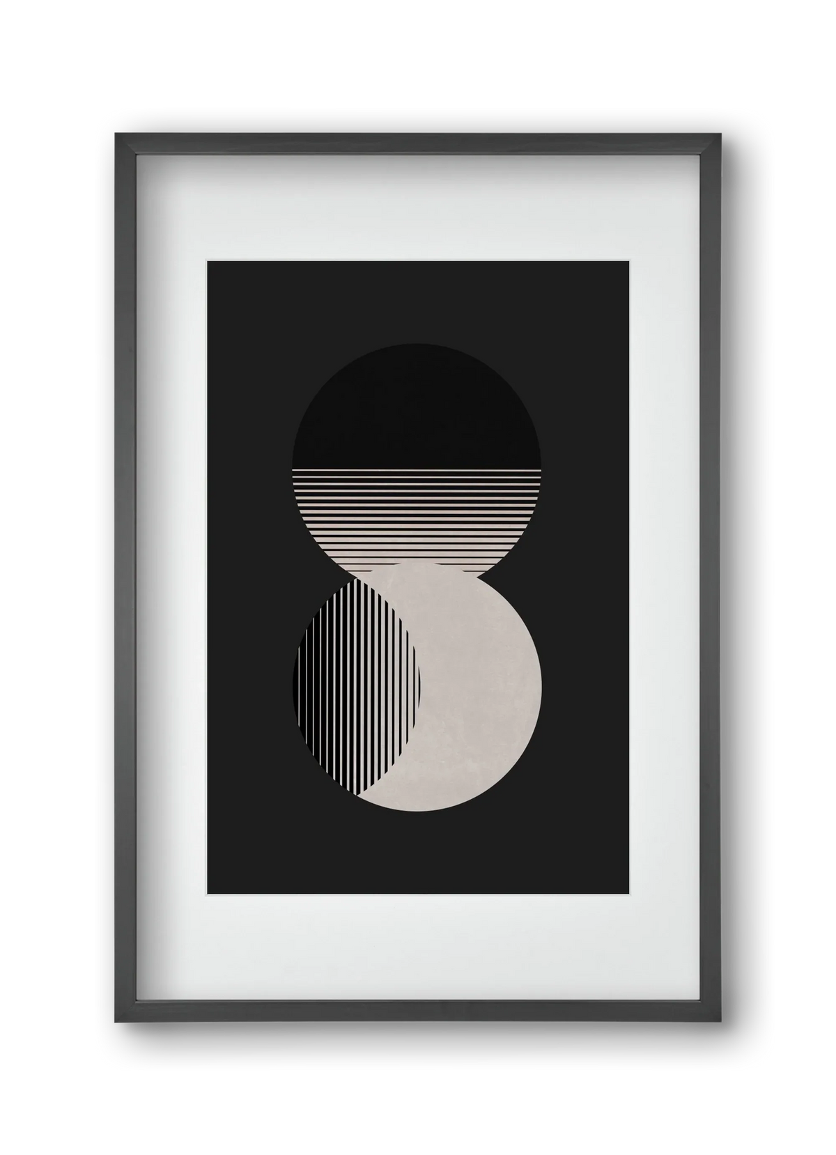 Circle Sun & Moon BW - artbridge