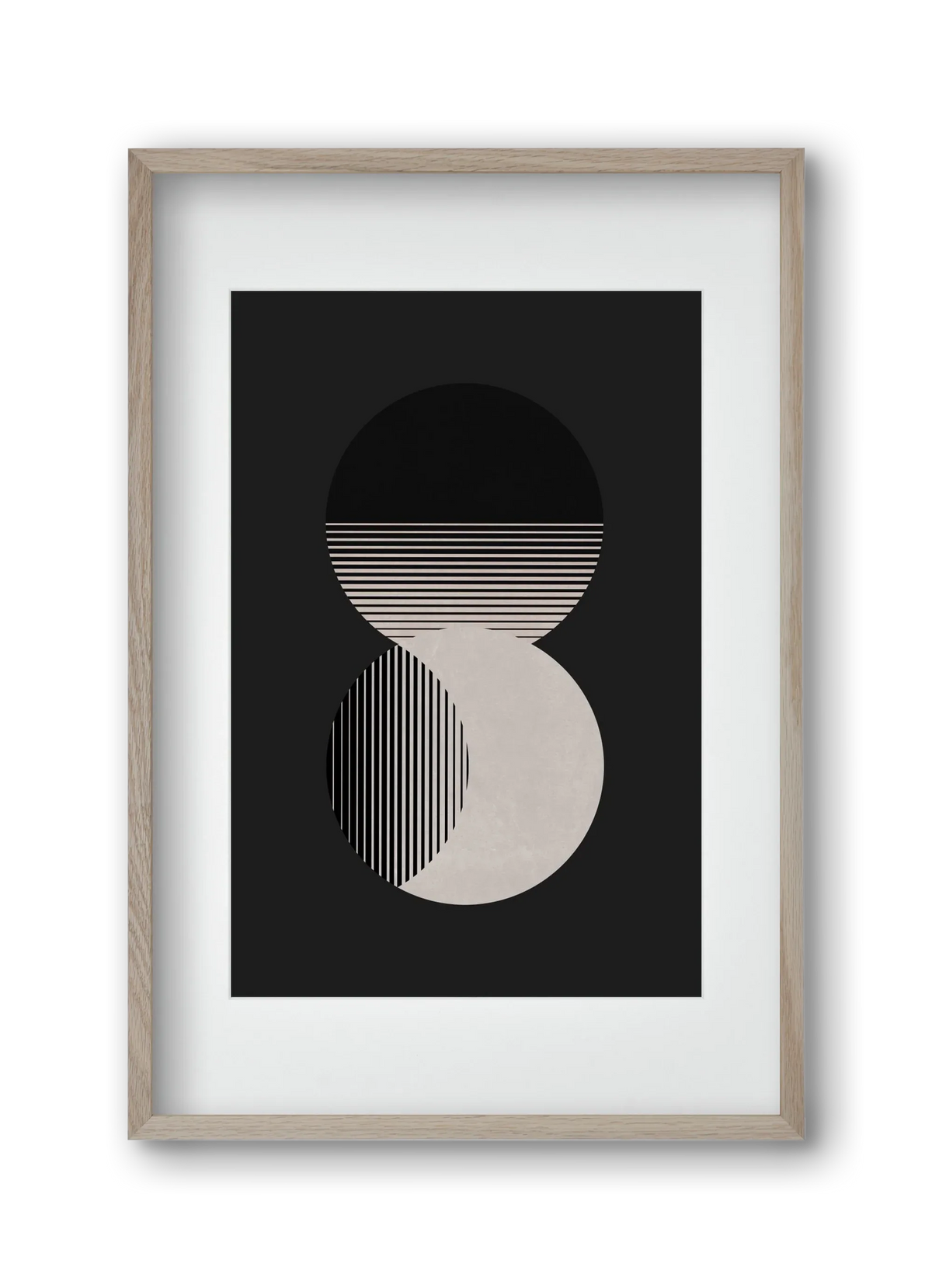 Circle Sun & Moon BW - artbridge