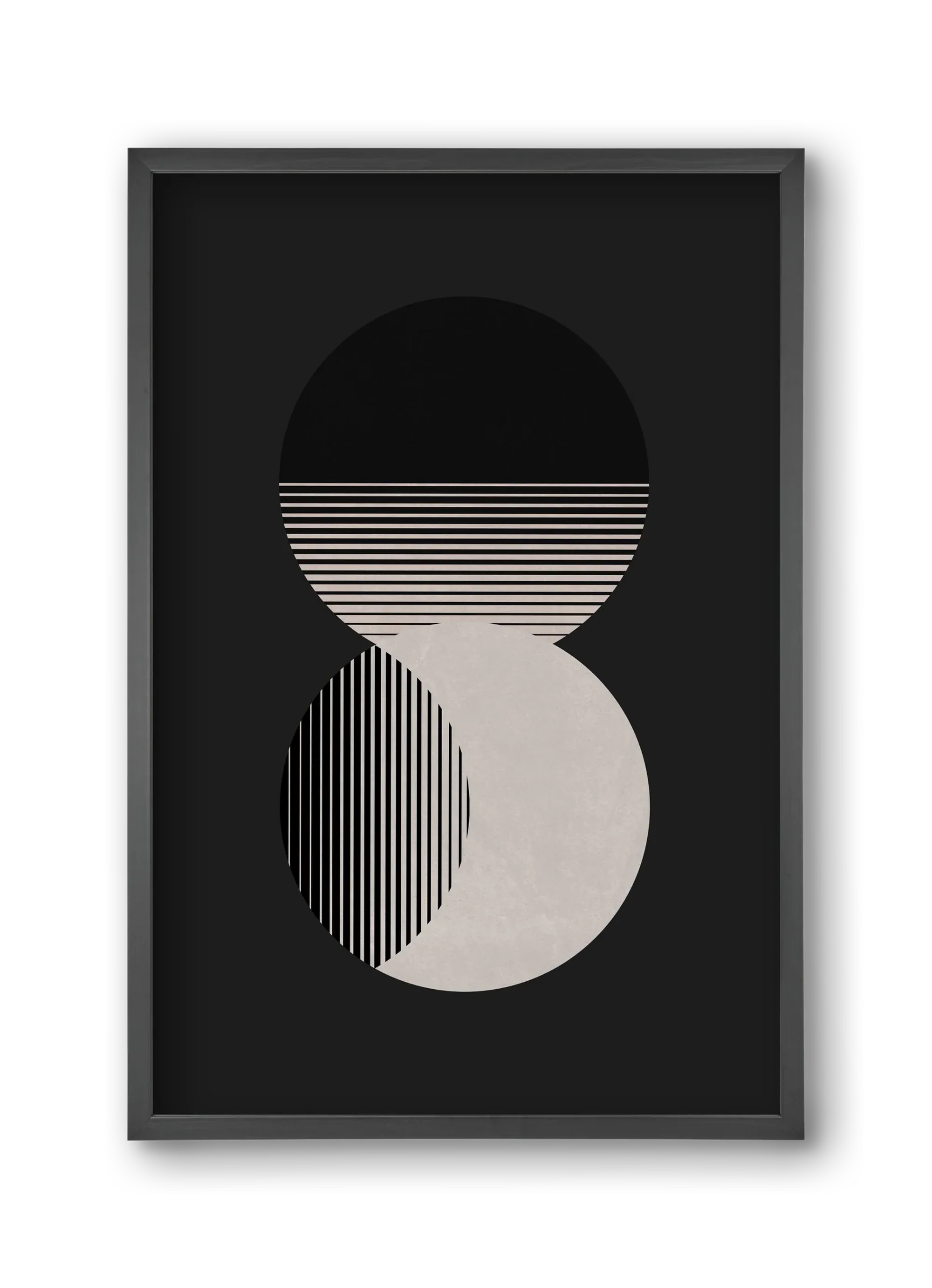 Circle Sun & Moon BW - artbridge