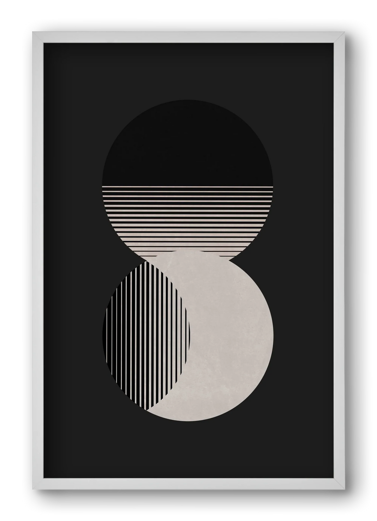 Circle Sun & Moon BW - artbridge