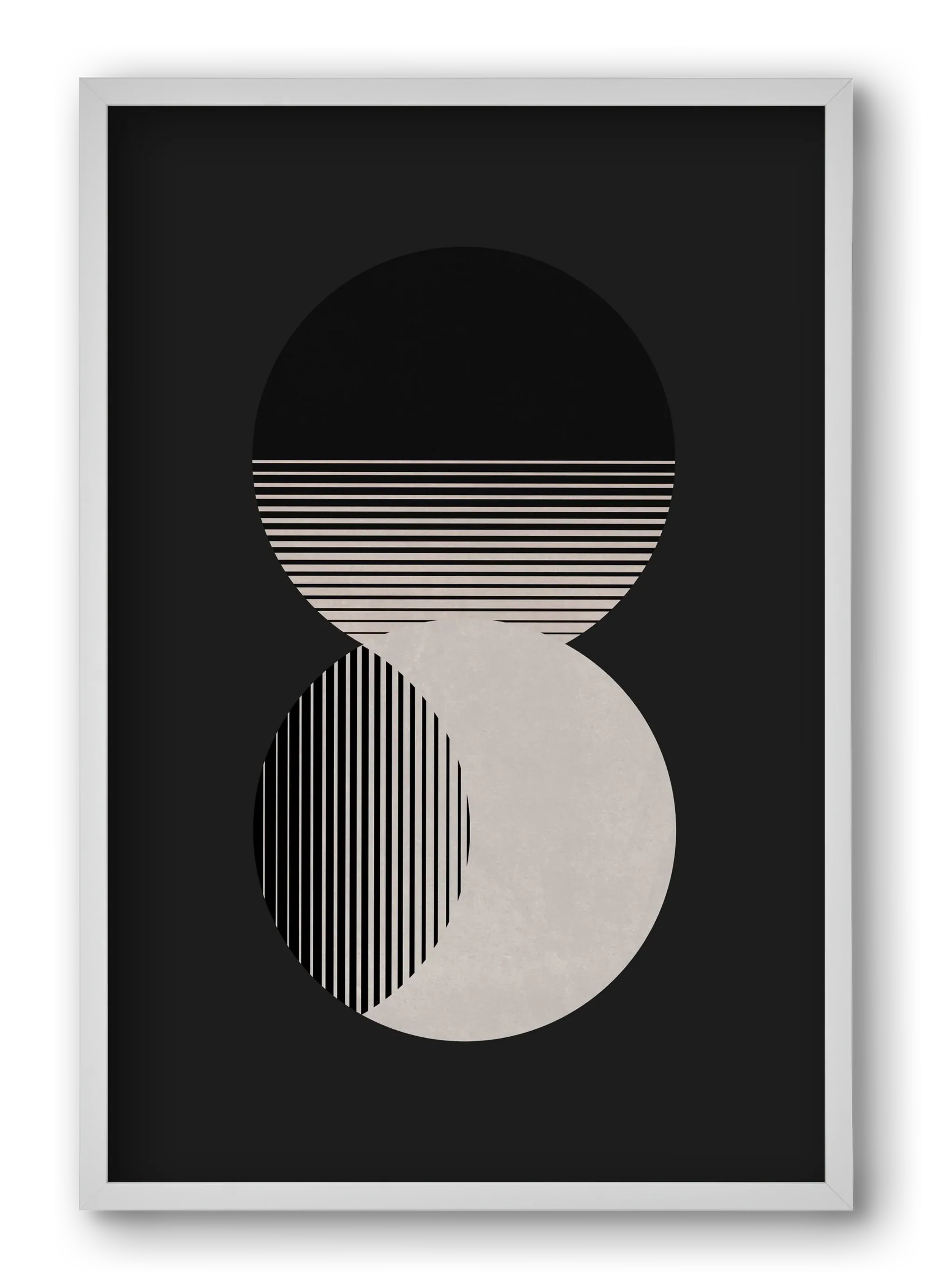 Circle Sun & Moon BW - artbridge