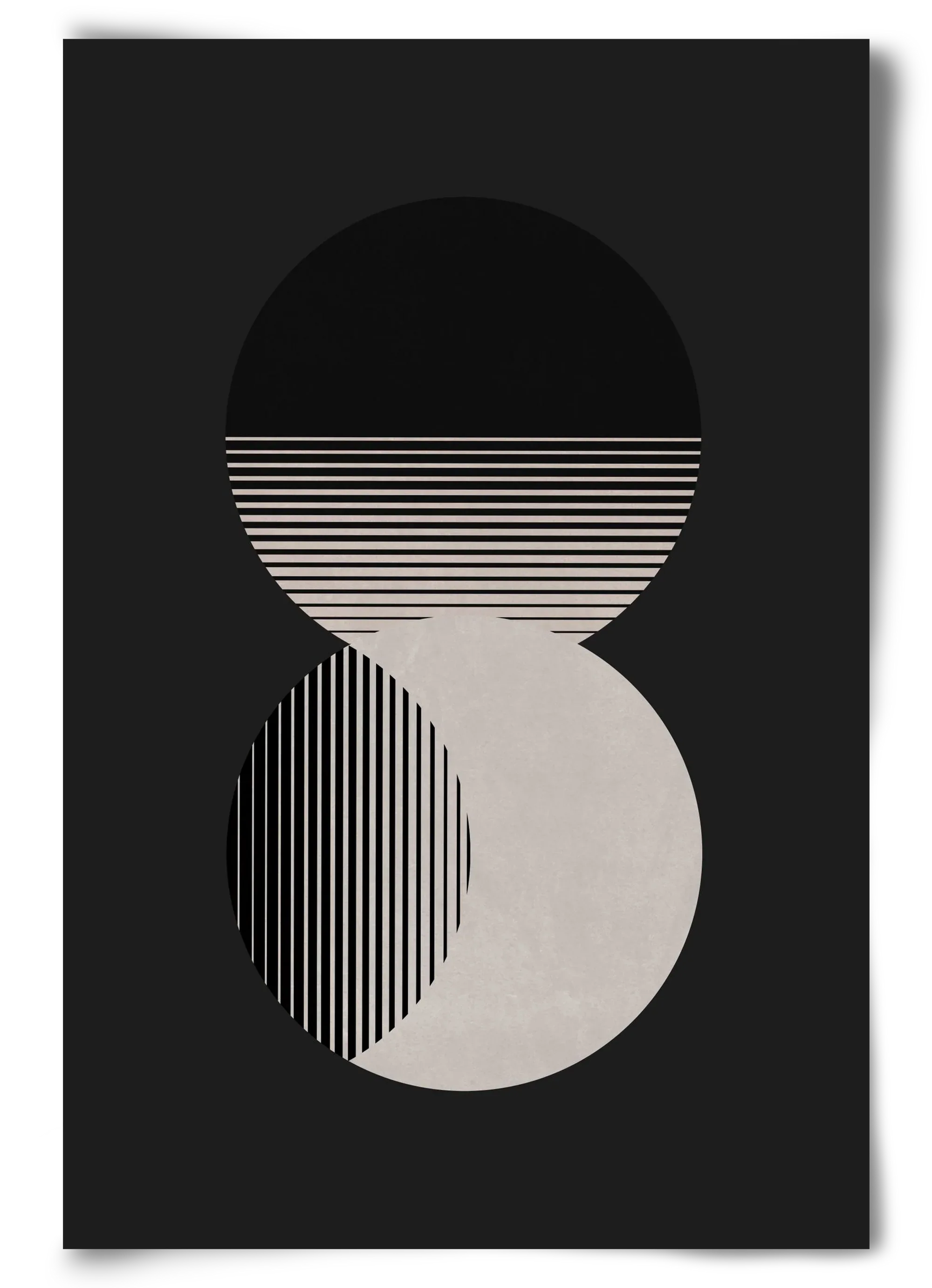 Circle Sun & Moon BW - artbridge