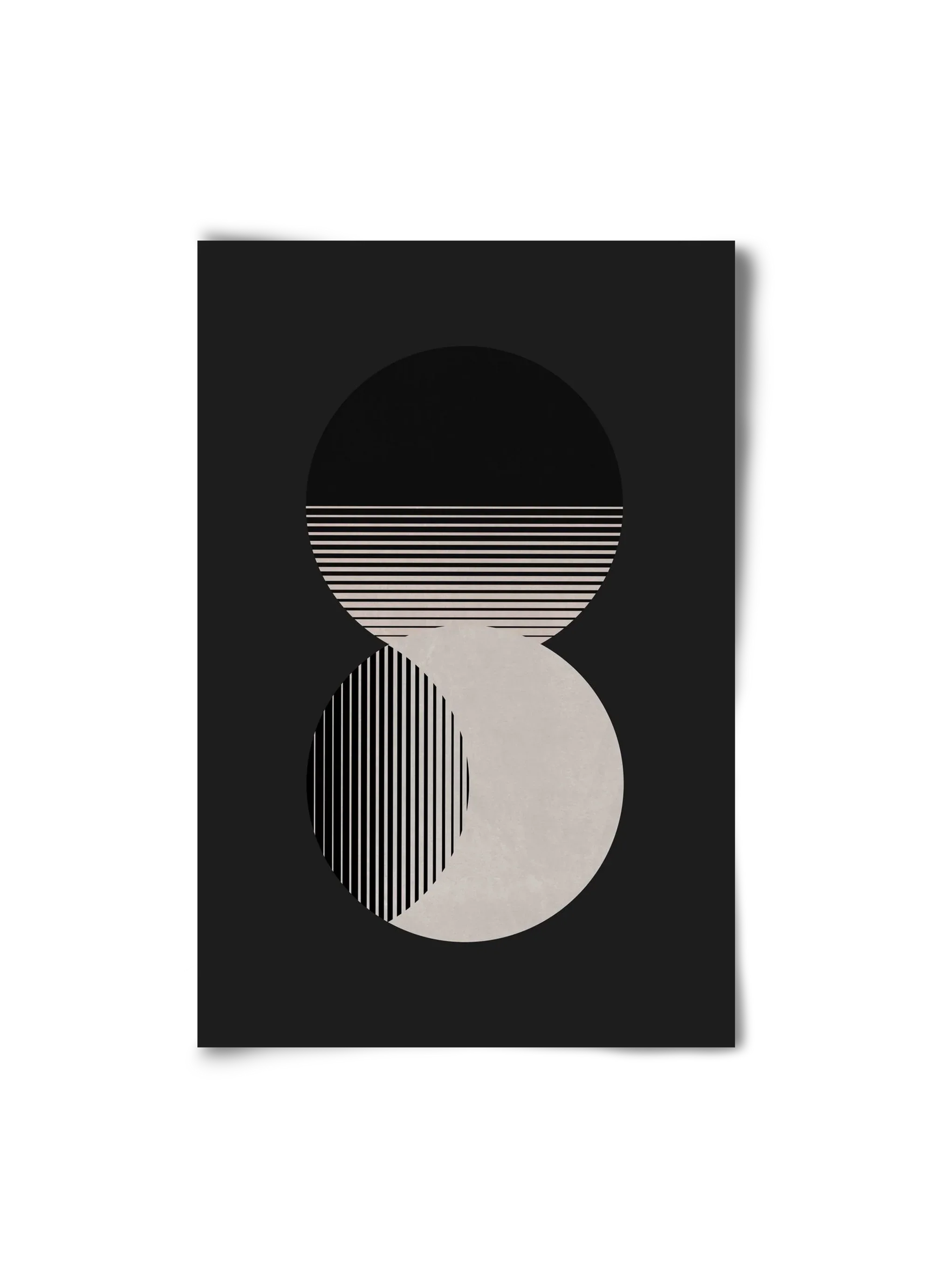 Circle Sun & Moon BW - artbridge