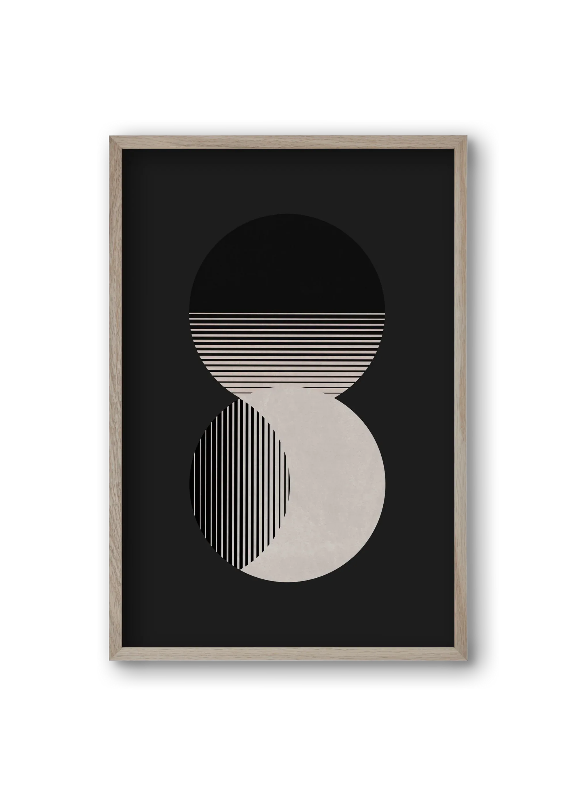 Circle Sun & Moon BW - artbridge