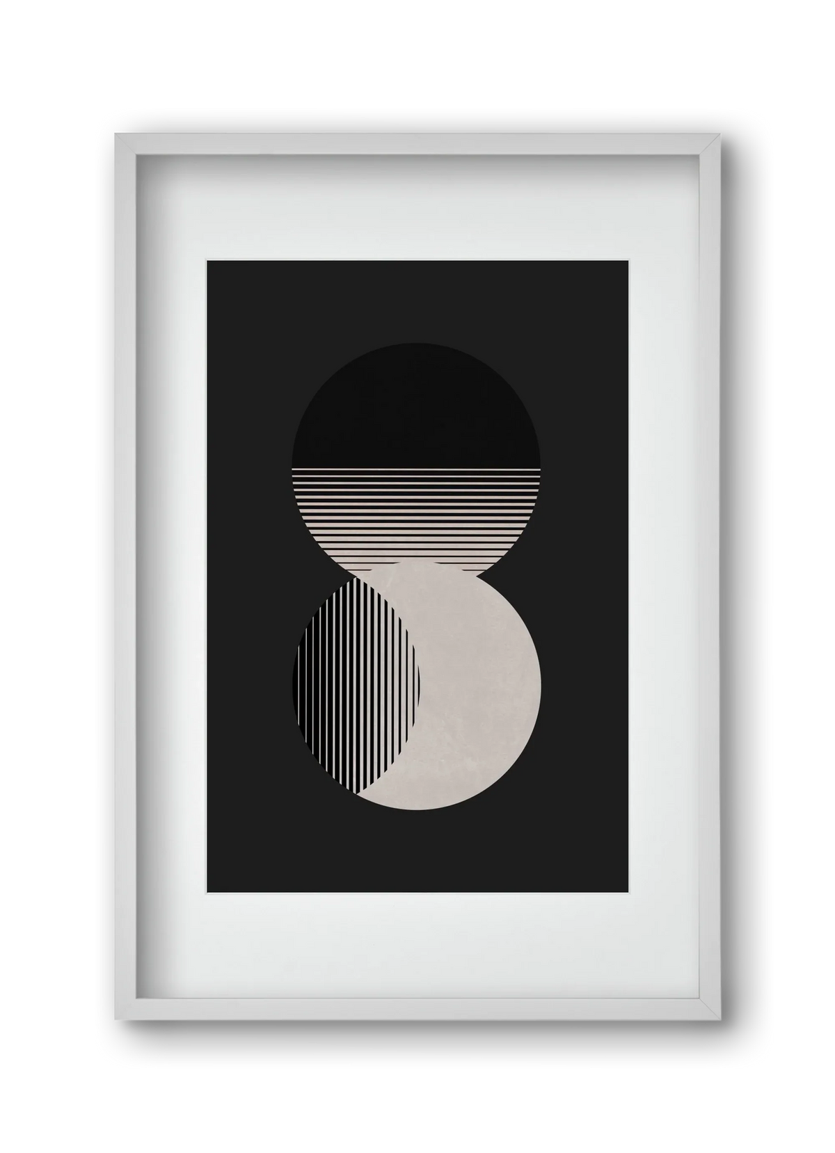 Circle Sun & Moon BW - artbridge