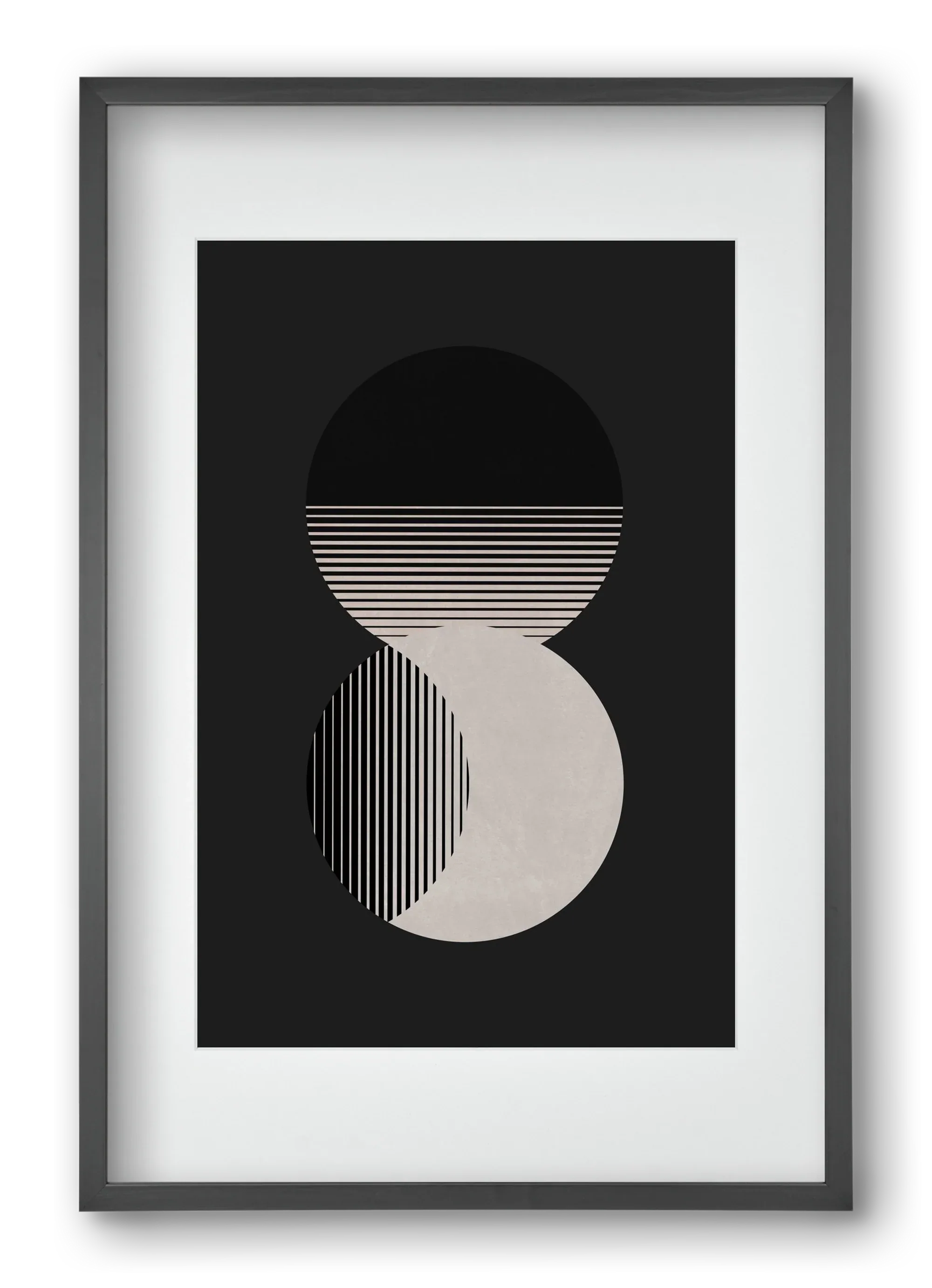 Circle Sun & Moon BW - artbridge
