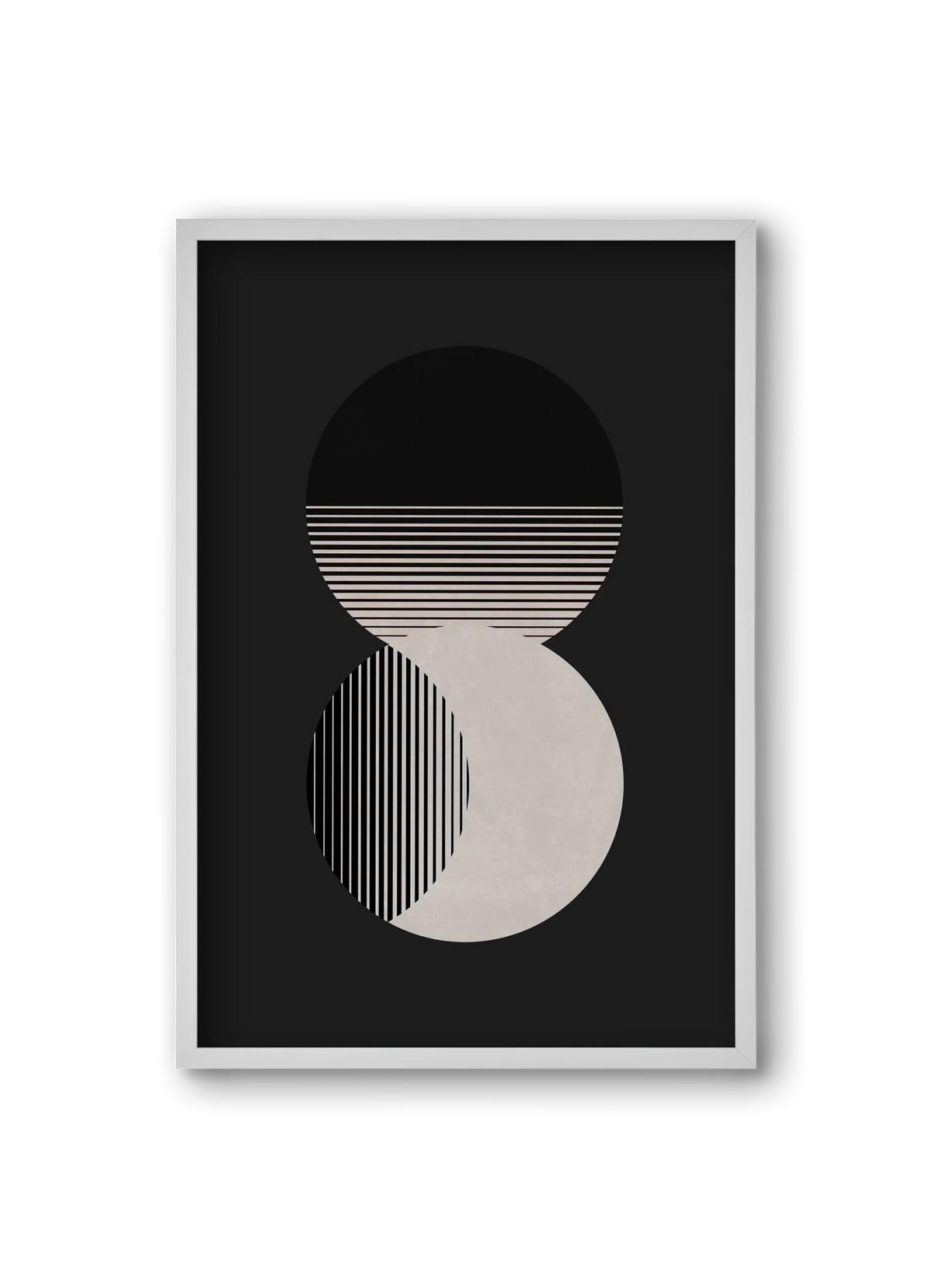 Circle Sun & Moon BW - artbridge