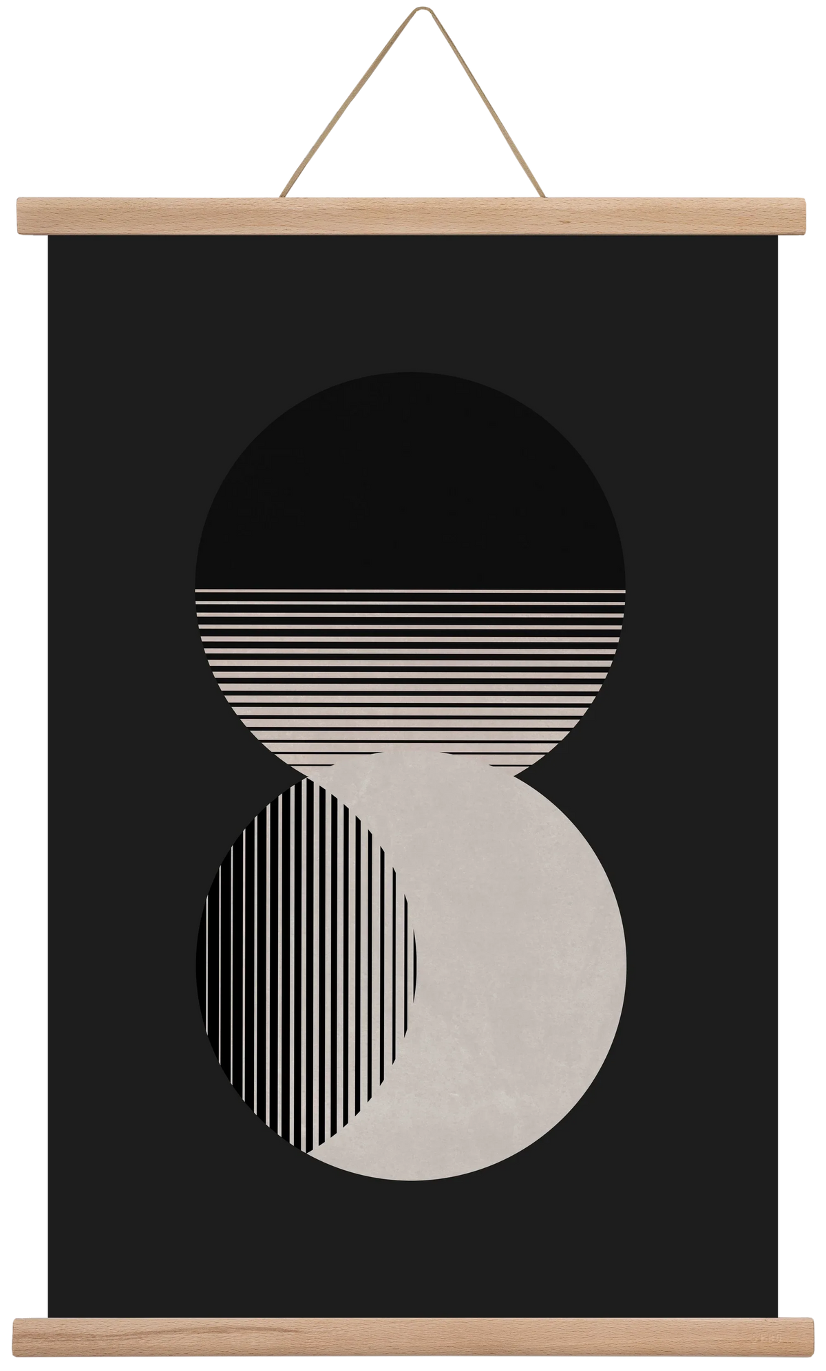 Circle Sun & Moon BW - artbridge