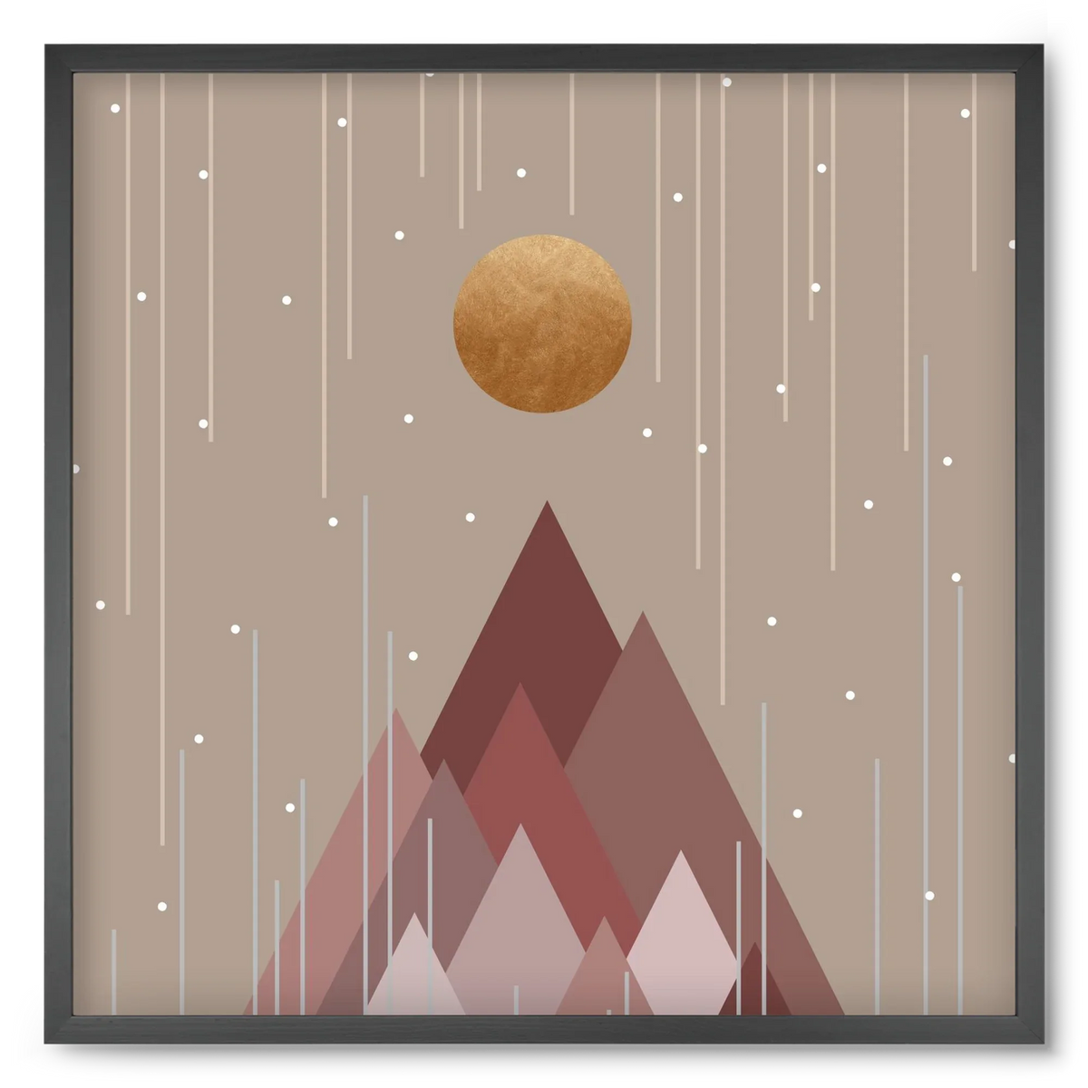 Sun & Mountains Coral Pink - artbridge