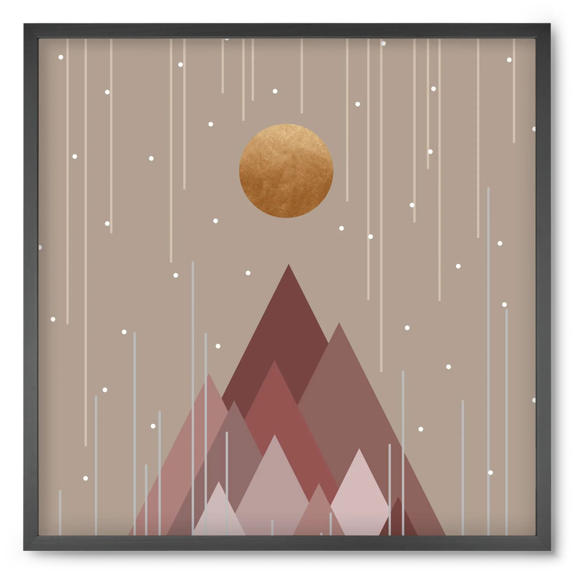 Sun & Mountains Coral Pink - artbridge