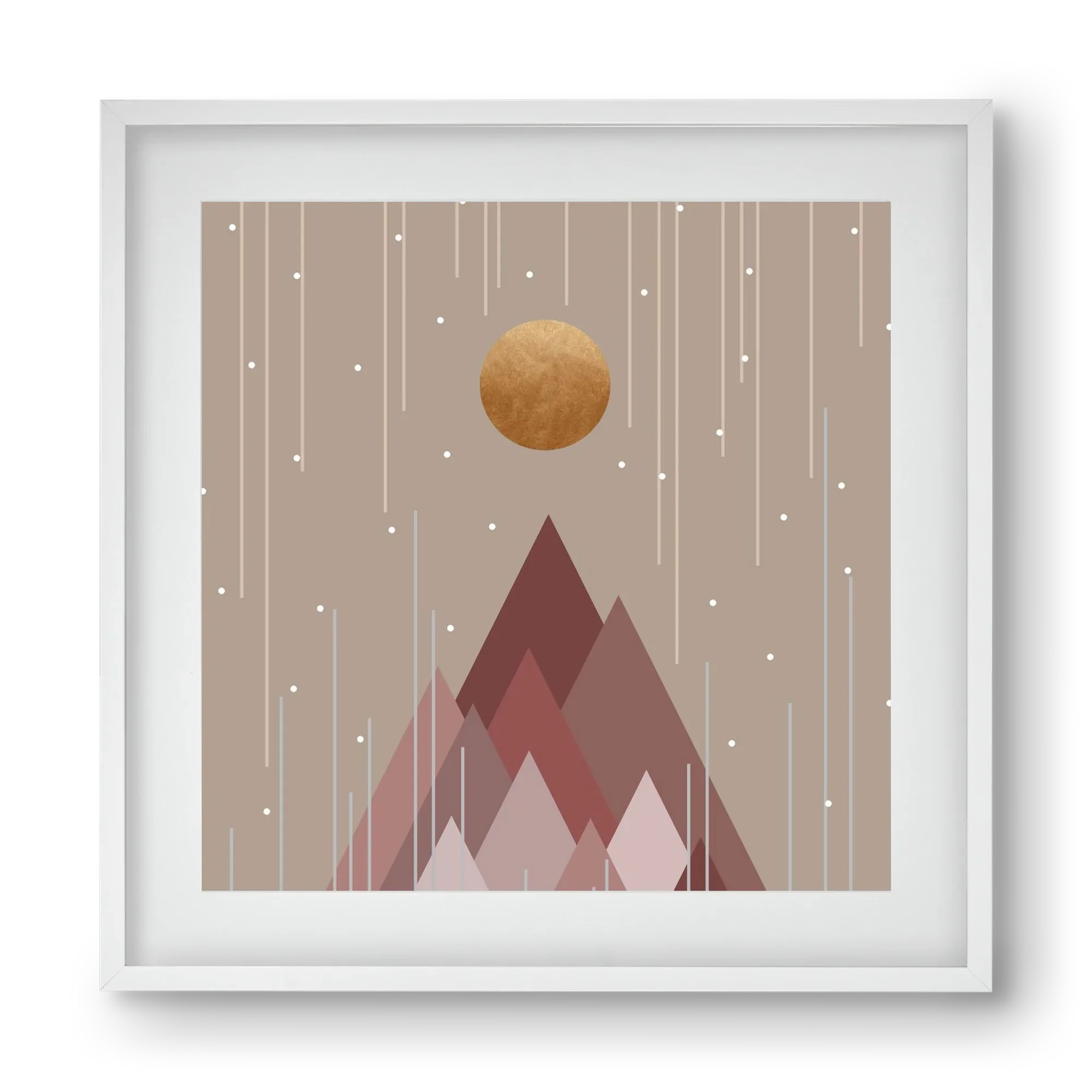 Sun & Mountains Coral Pink - artbridge