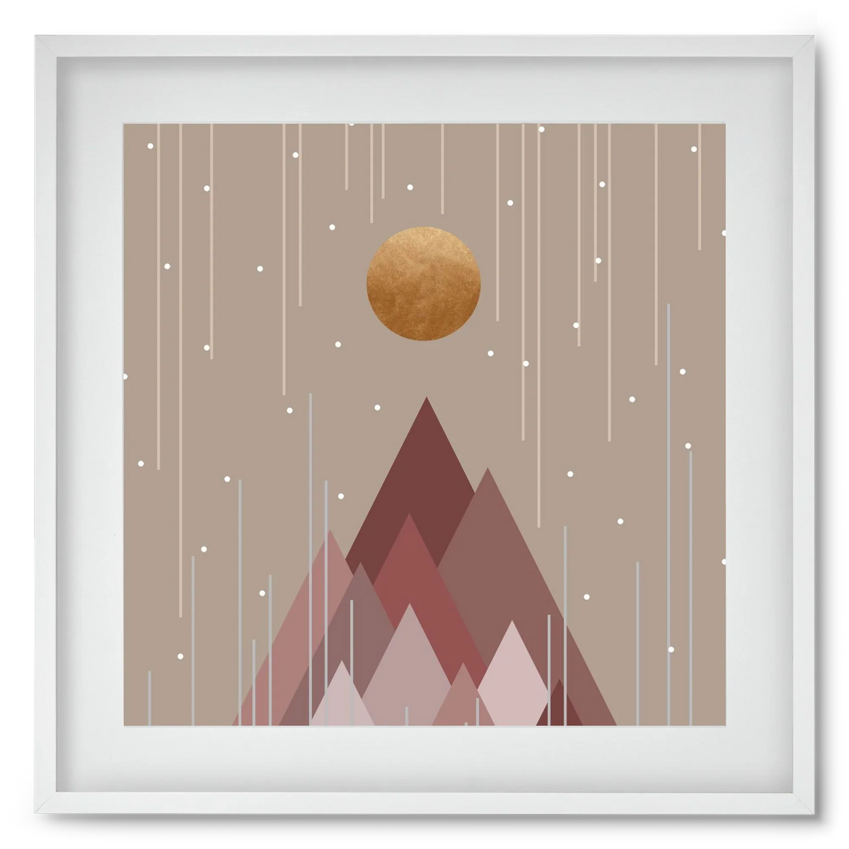 Sun & Mountains Coral Pink - artbridge
