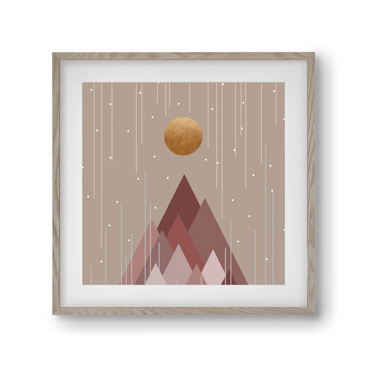 Sun & Mountains Coral Pink - artbridge