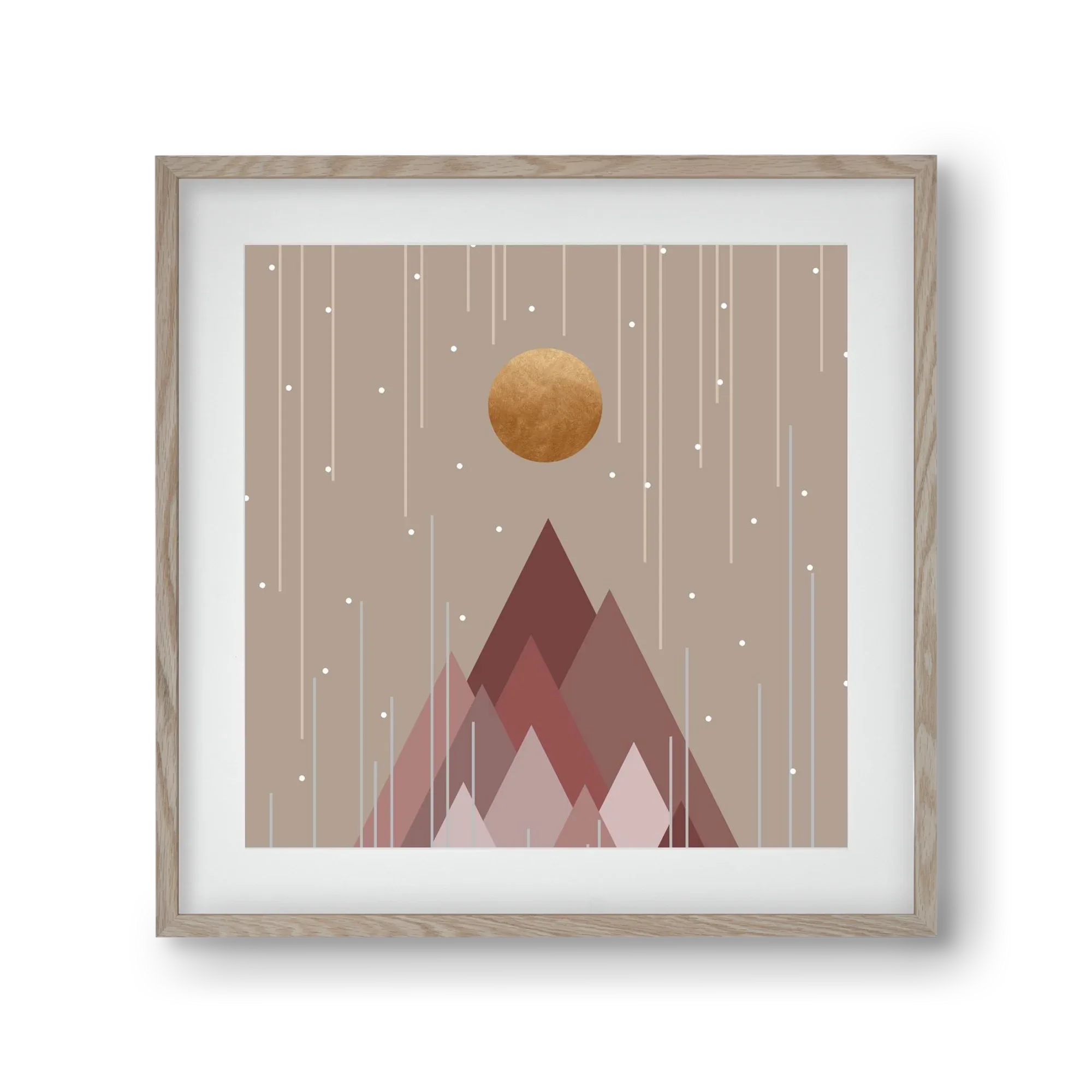 Sun & Mountains Coral Pink - artbridge
