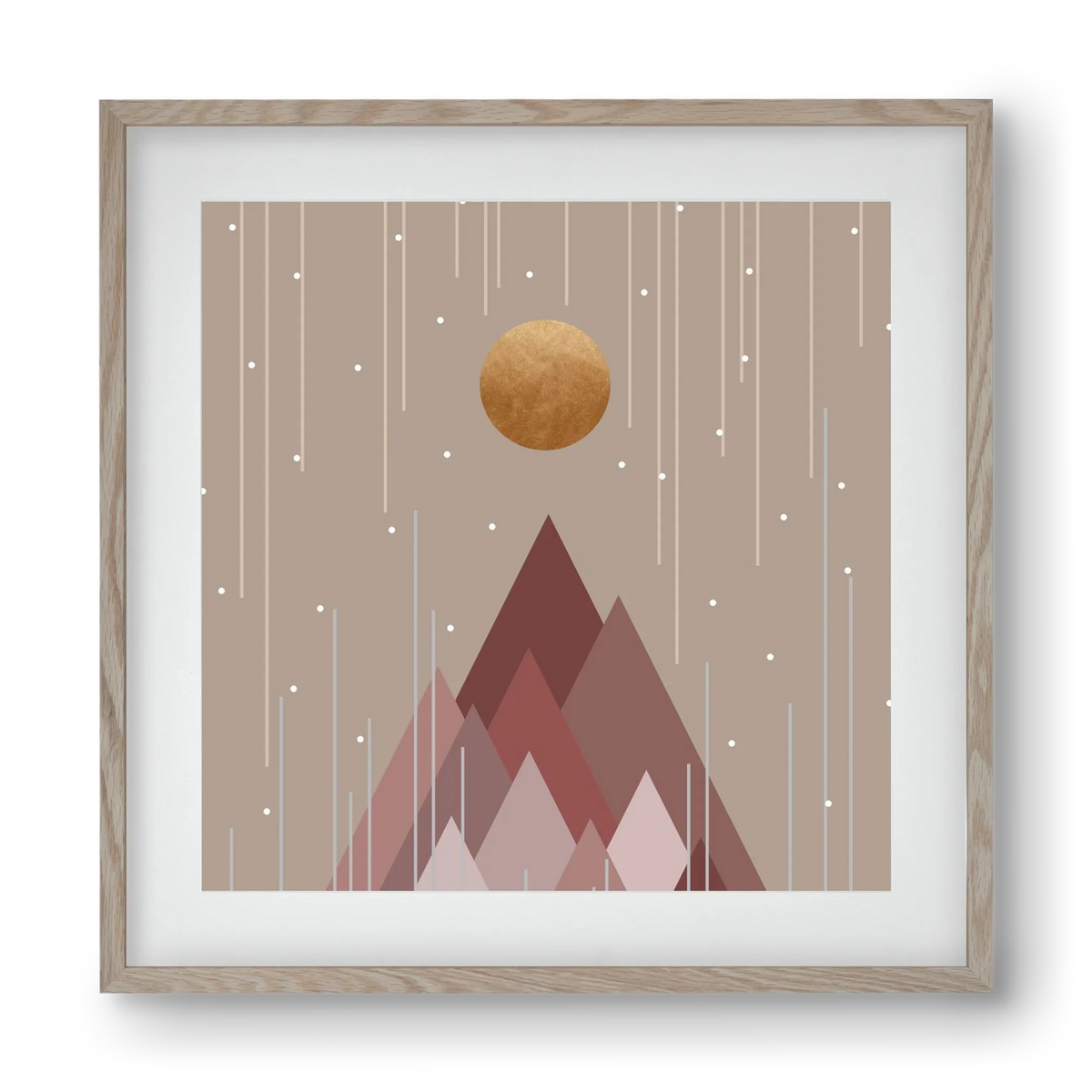 Sun & Mountains Coral Pink - artbridge