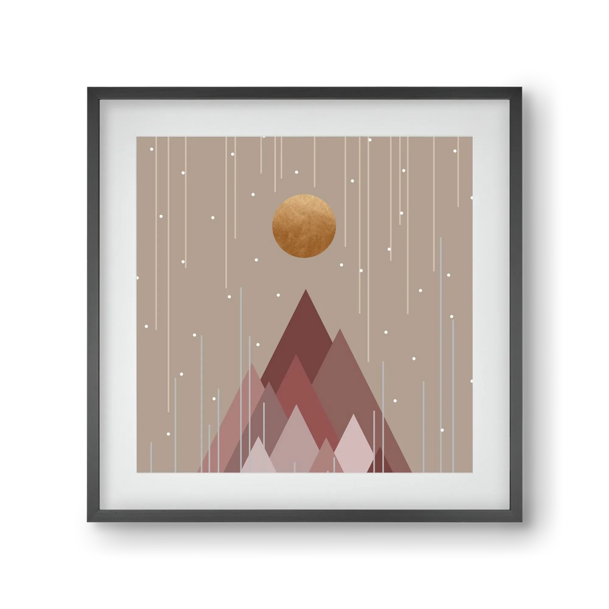 Sun & Mountains Coral Pink - artbridge