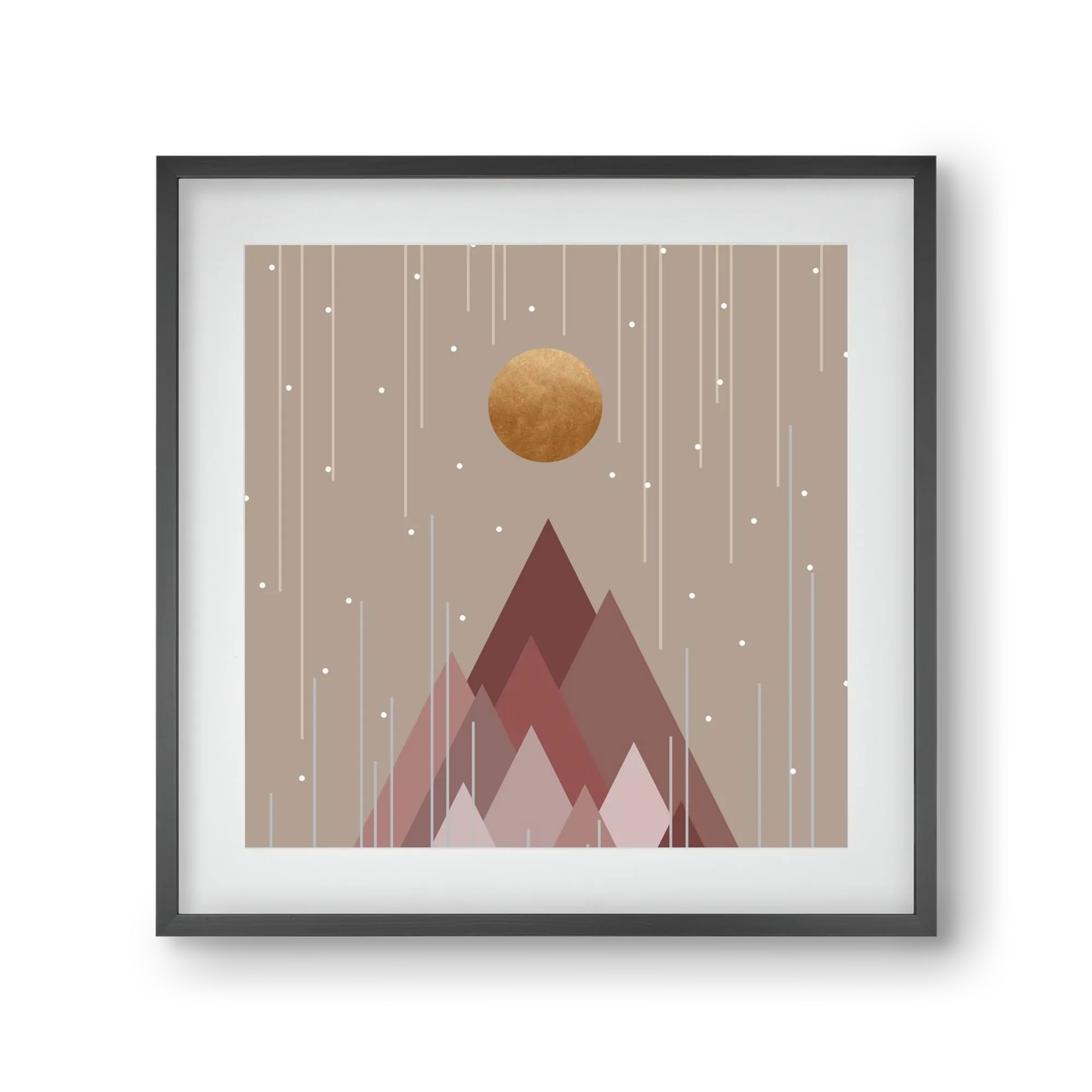 Sun & Mountains Coral Pink - artbridge