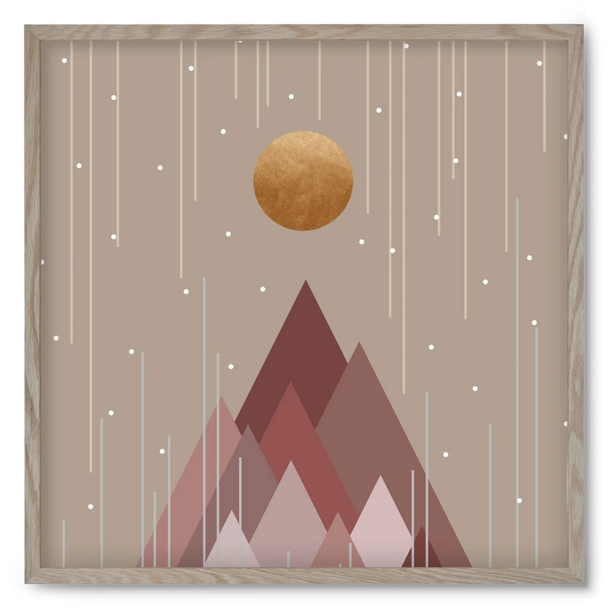 Sun & Mountains Coral Pink - artbridge