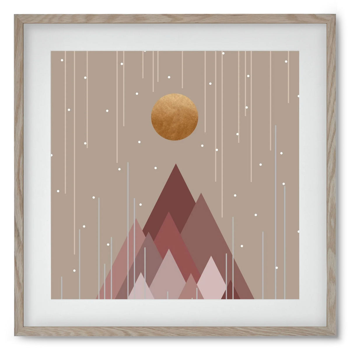 Sun & Mountains Coral Pink - artbridge