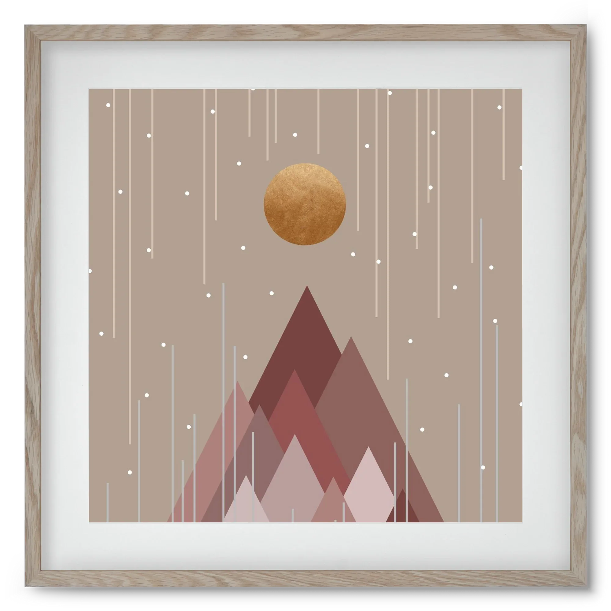 Sun & Mountains Coral Pink - artbridge