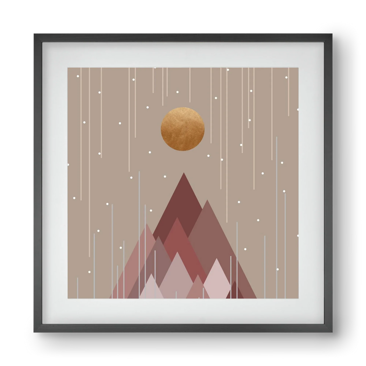 Sun & Mountains Coral Pink - artbridge