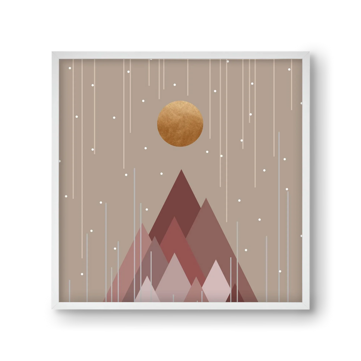 Sun & Mountains Coral Pink - artbridge